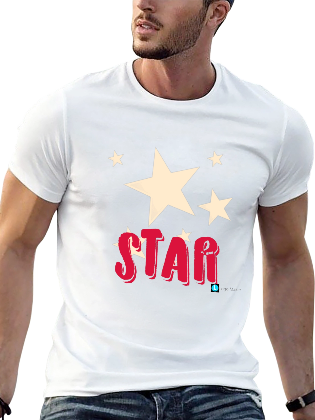 Star Graphic Black Tee Shirt