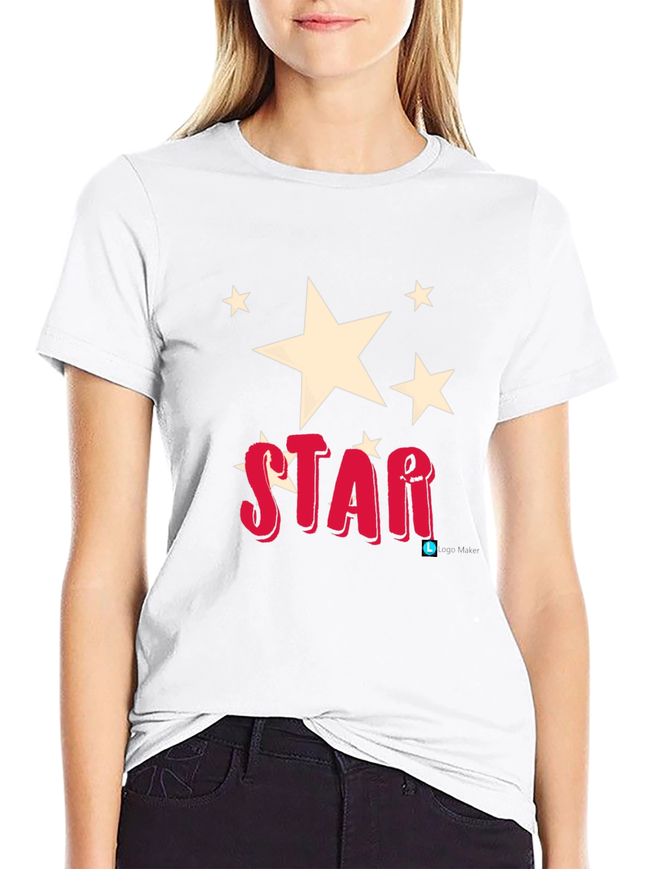 Star Graphic Black Tee Shirt