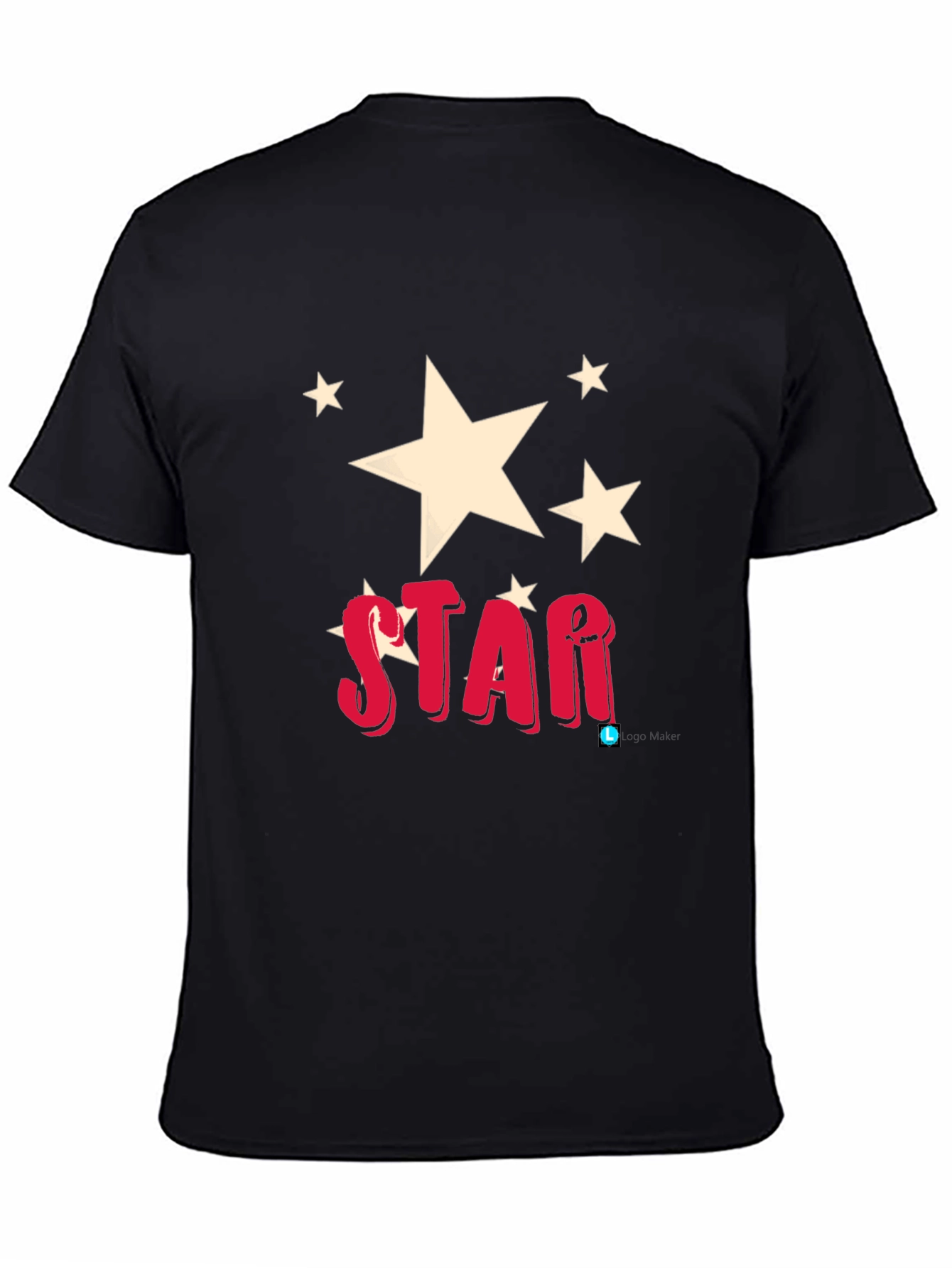 Star Graphic Black Tee Shirt