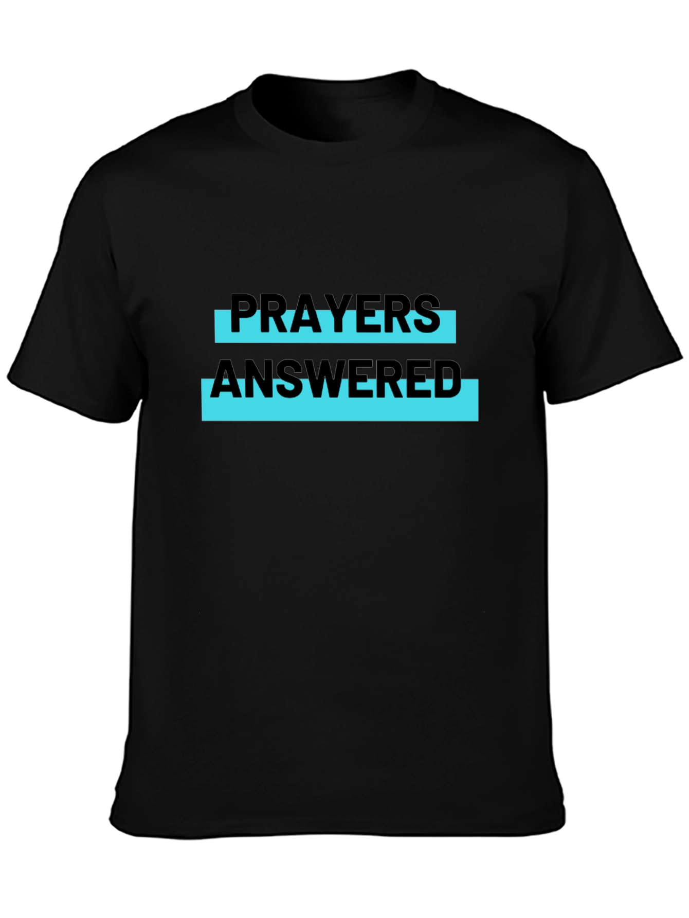 Prayers Answered Graphic Tee - Black Casual T-Shirt