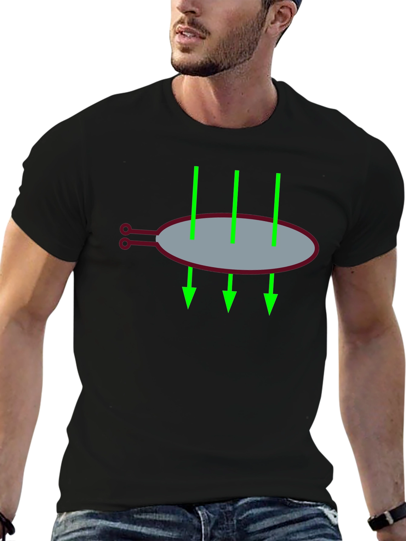 Black T-Shirt with Graphic Design