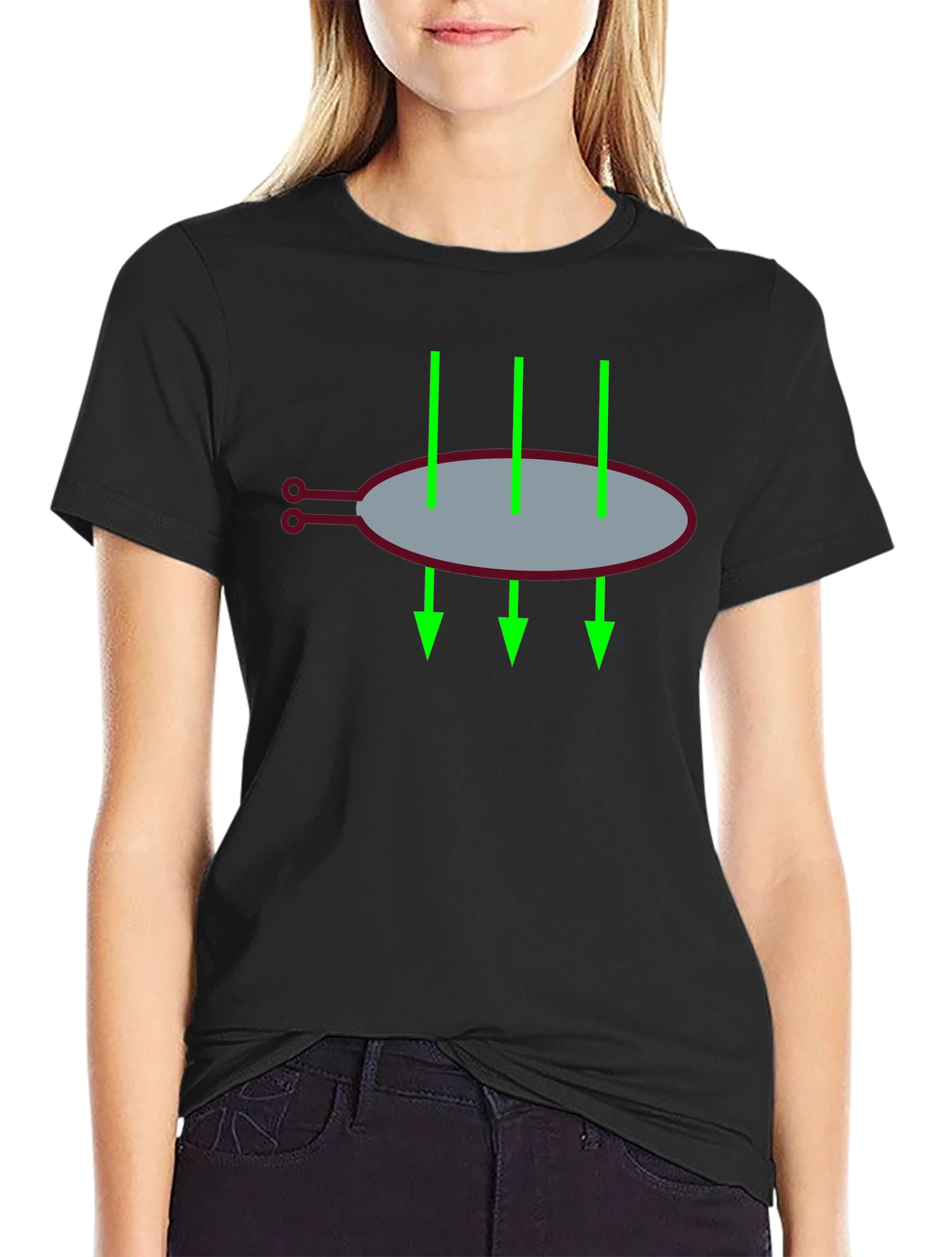 Black T-Shirt with Graphic Design