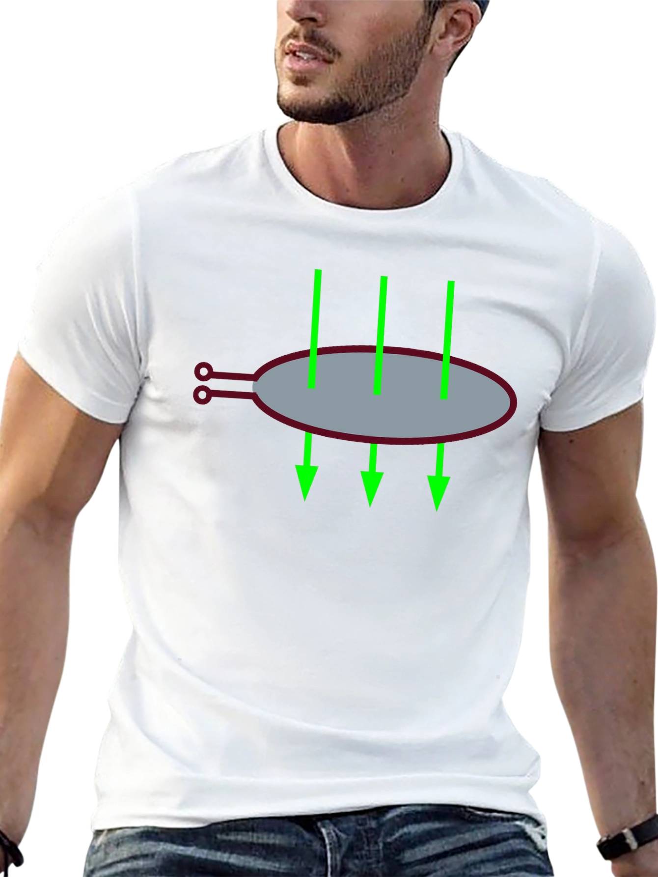 Black T-Shirt with Graphic Design