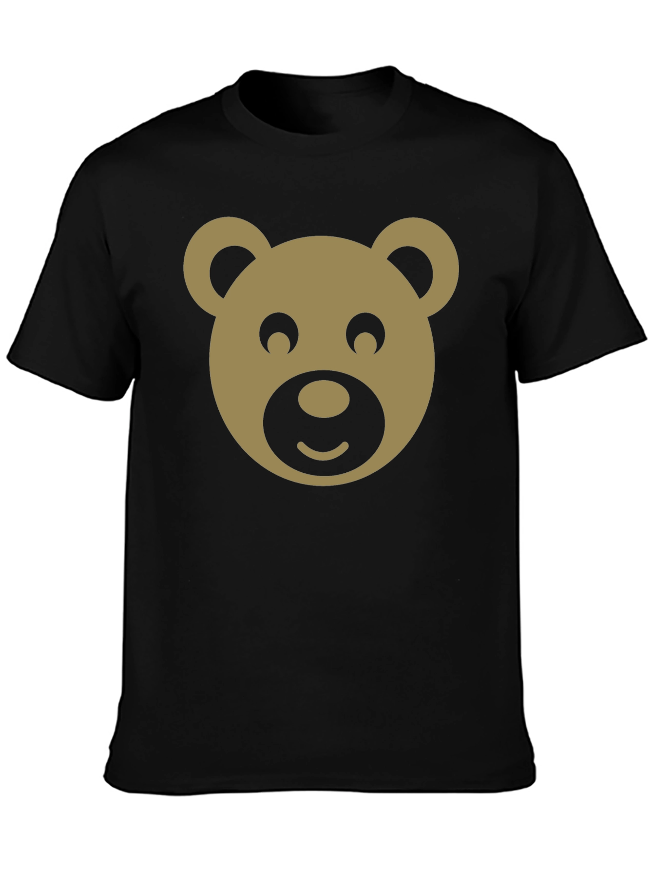 Cute Bear Graphic Black T-Shirt - Trendy Casual Tee