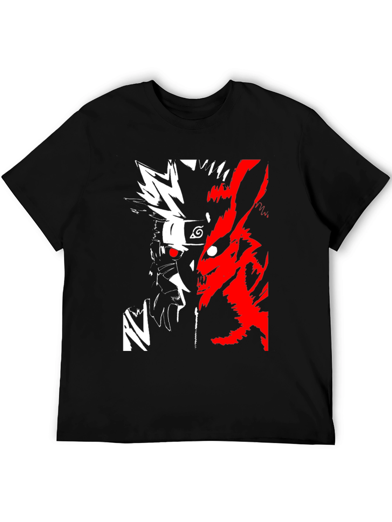 Naruto & Kurama Black Graphic T-Shirt