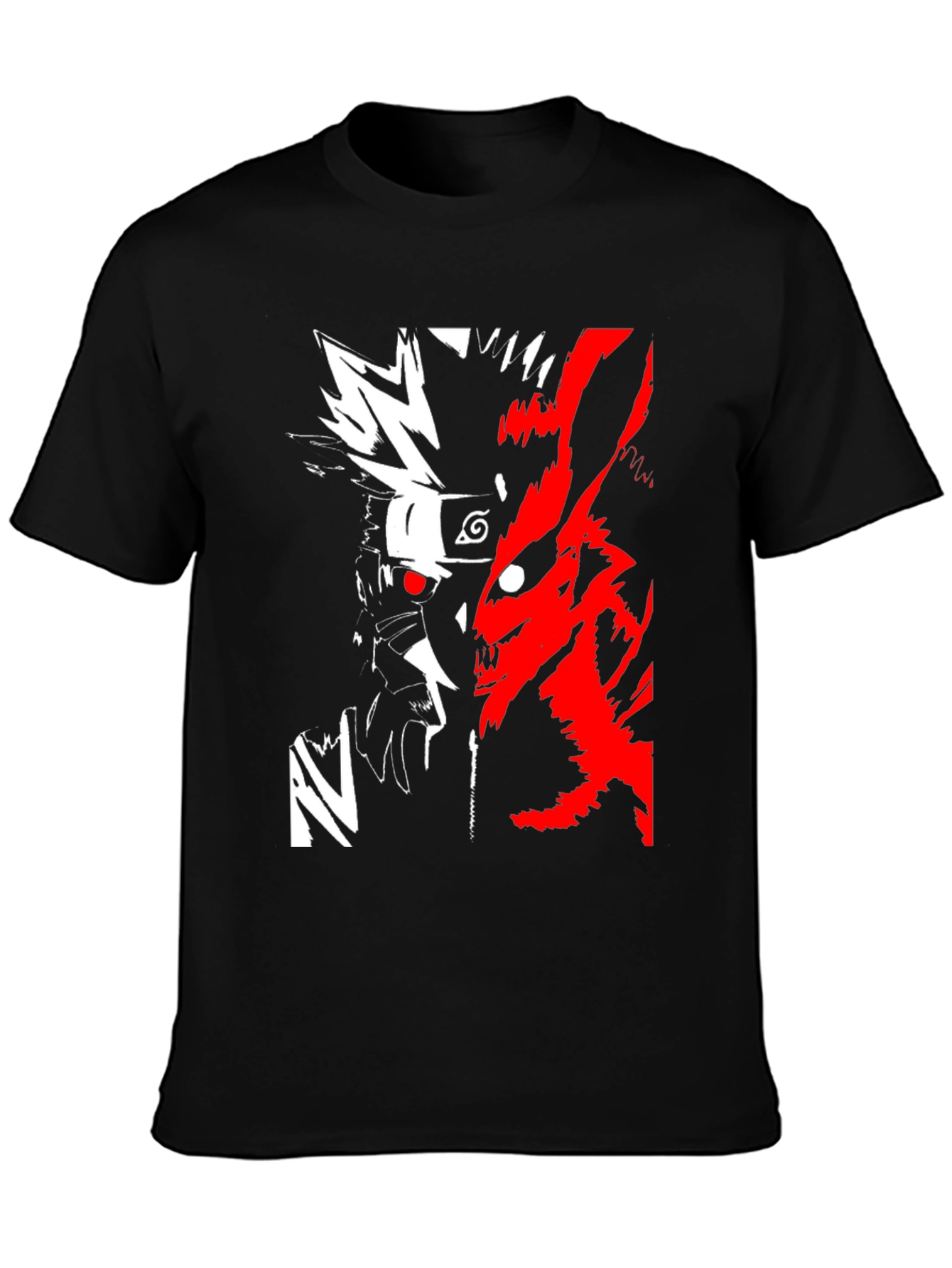 Naruto & Kurama Black Graphic T-Shirt