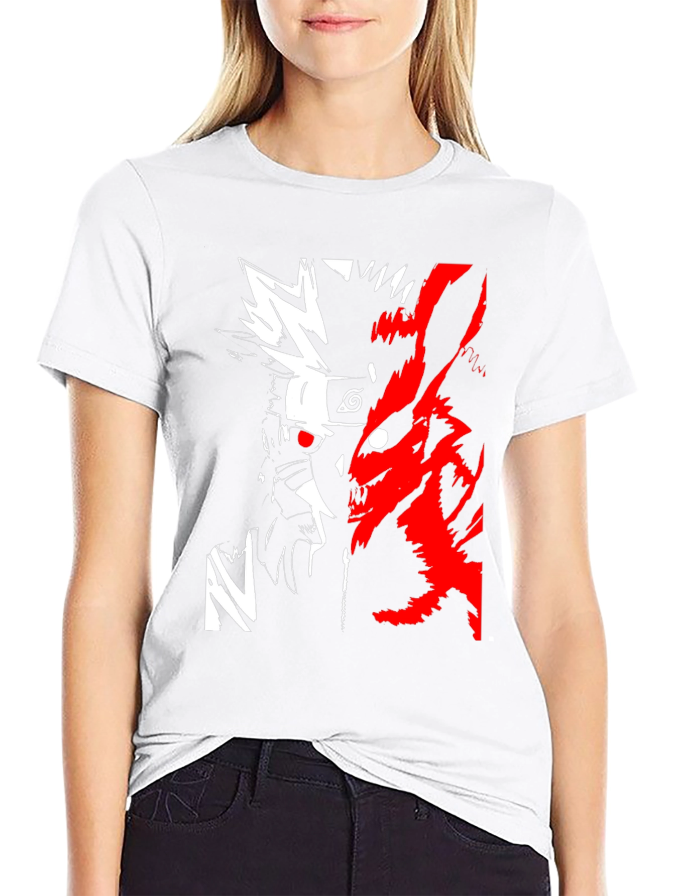 Naruto & Kurama Black Graphic T-Shirt