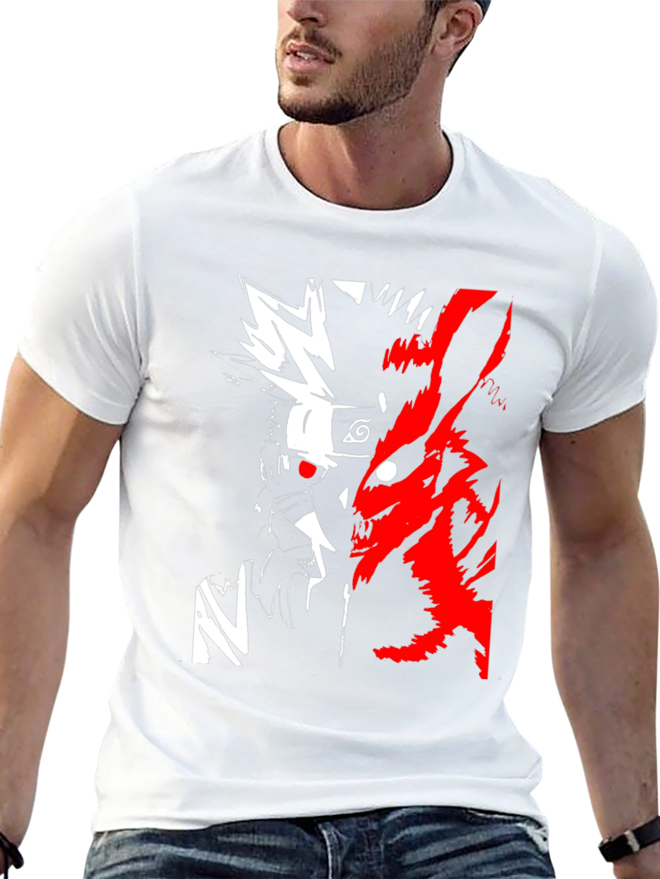 Naruto & Kurama Black Graphic T-Shirt