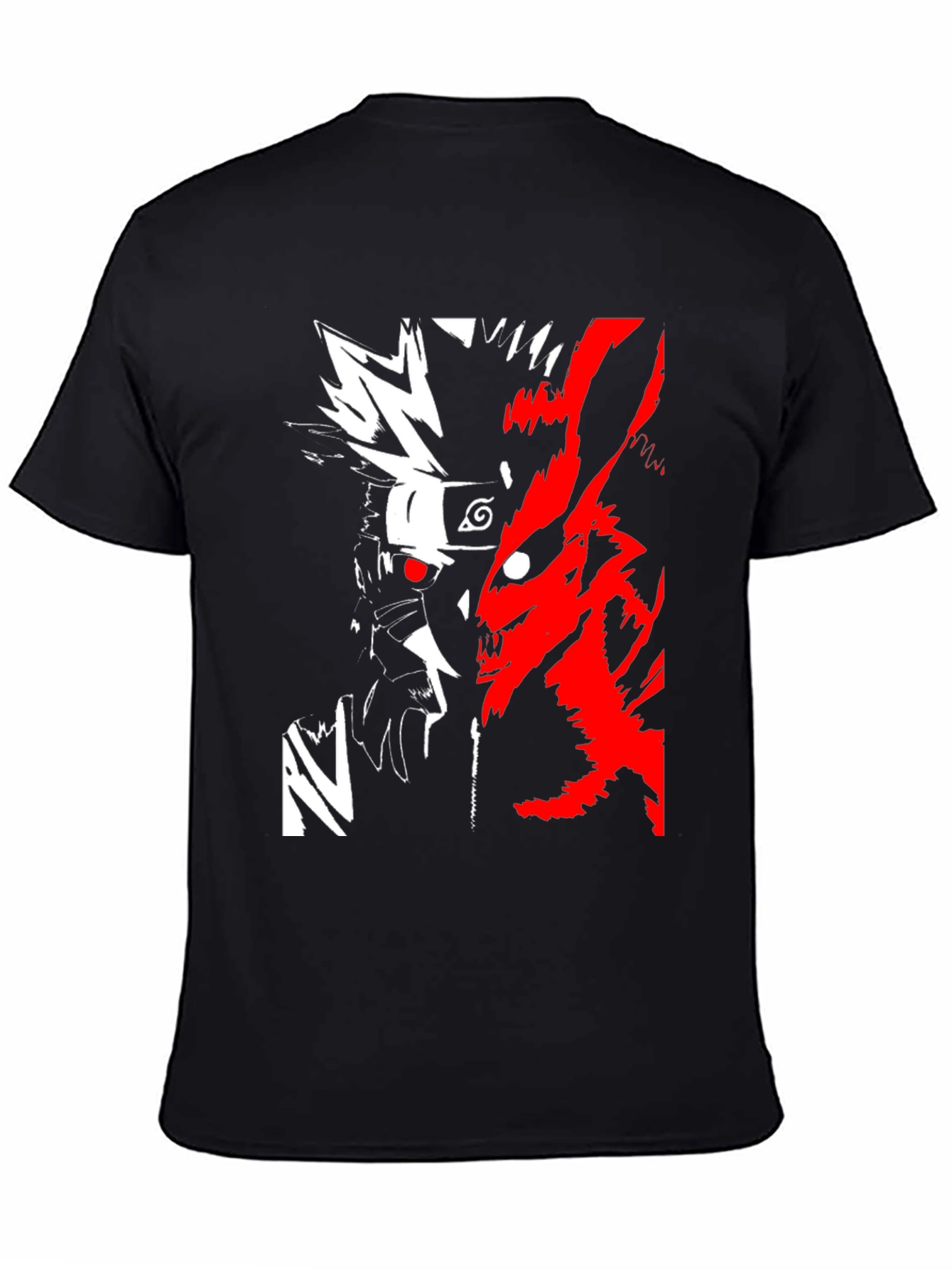 Naruto & Kurama Black Graphic T-Shirt
