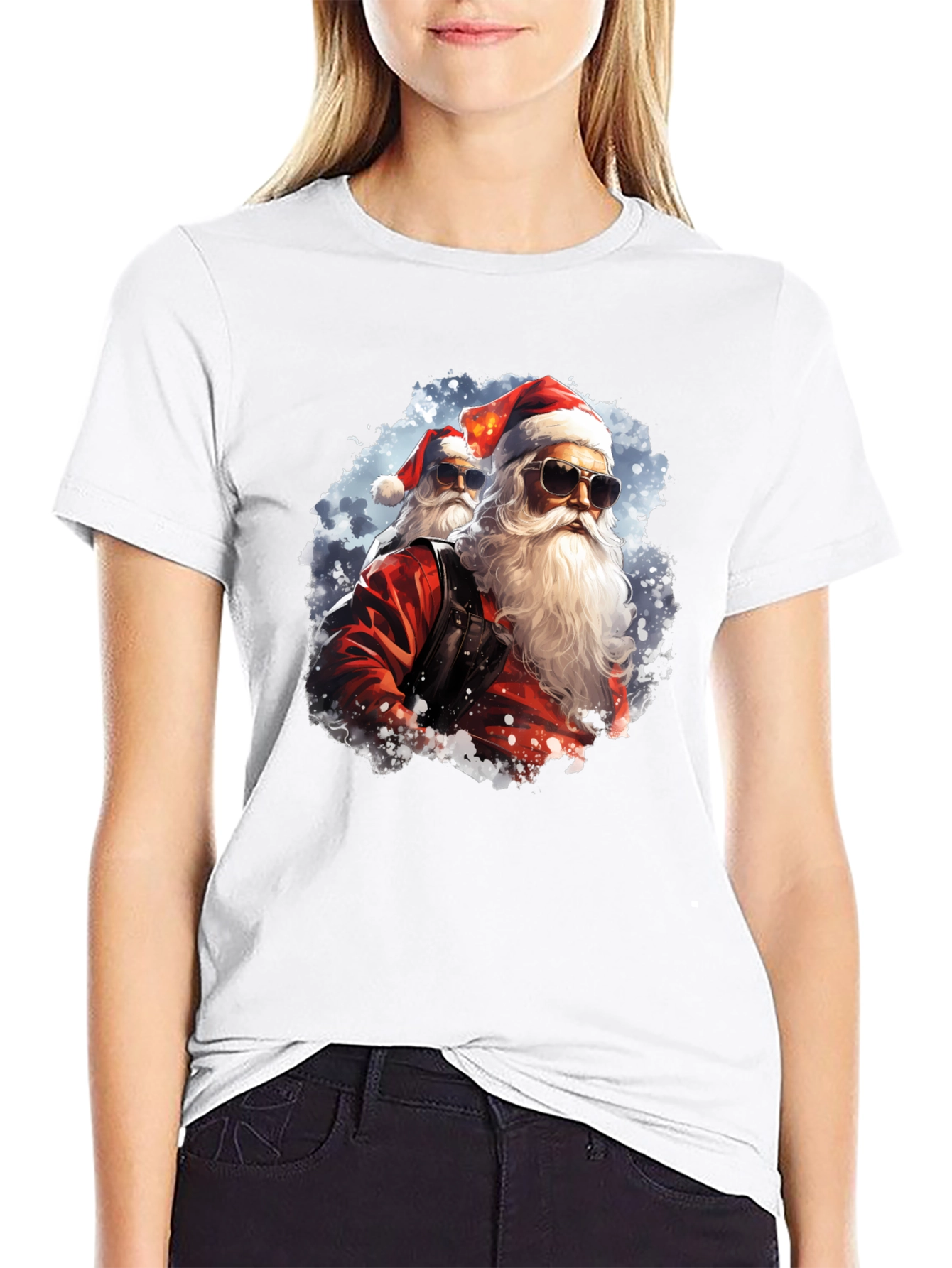 Cool Santa Graphic Tee - Holiday Fun!