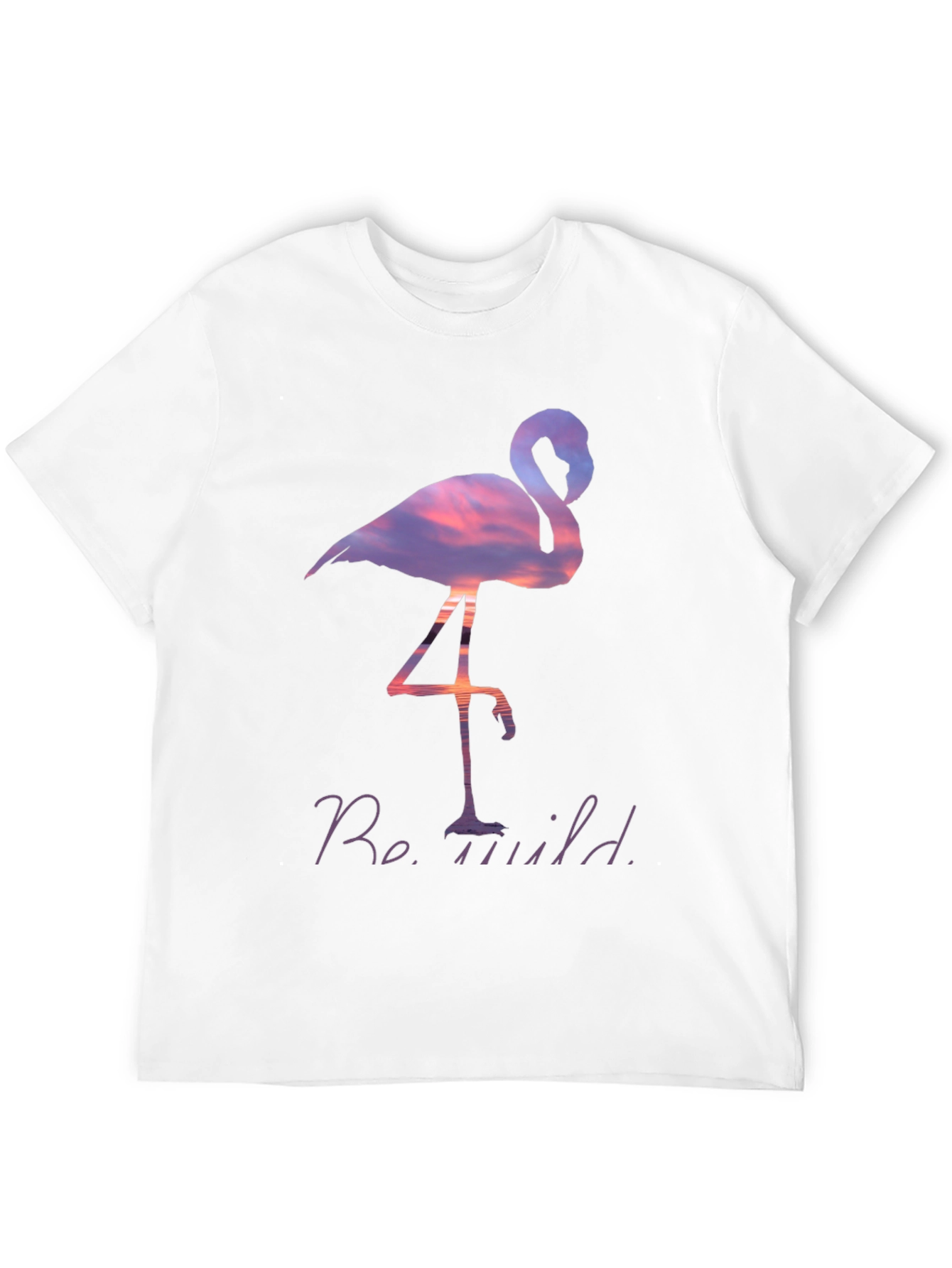 Be Wild Flamingo Graphic Tee - Black