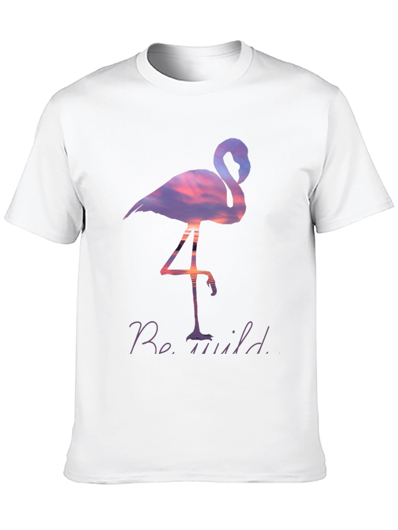 Be Wild Flamingo Graphic Tee - Black