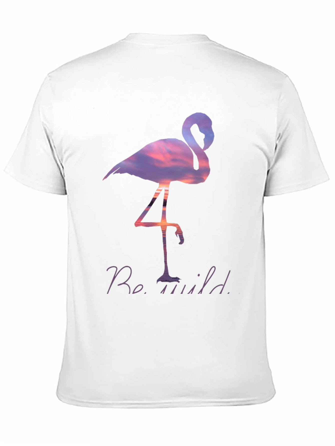 Be Wild Flamingo Graphic Tee - Black