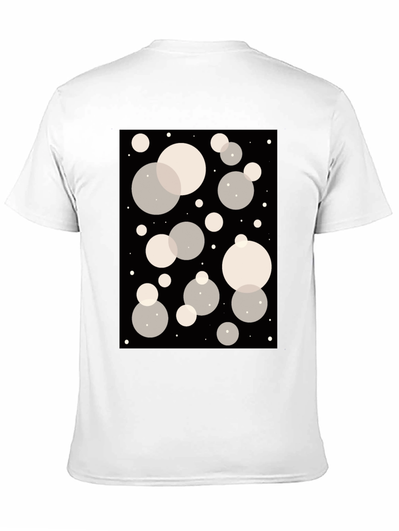 Abstract Bubble Print Black T-Shirt