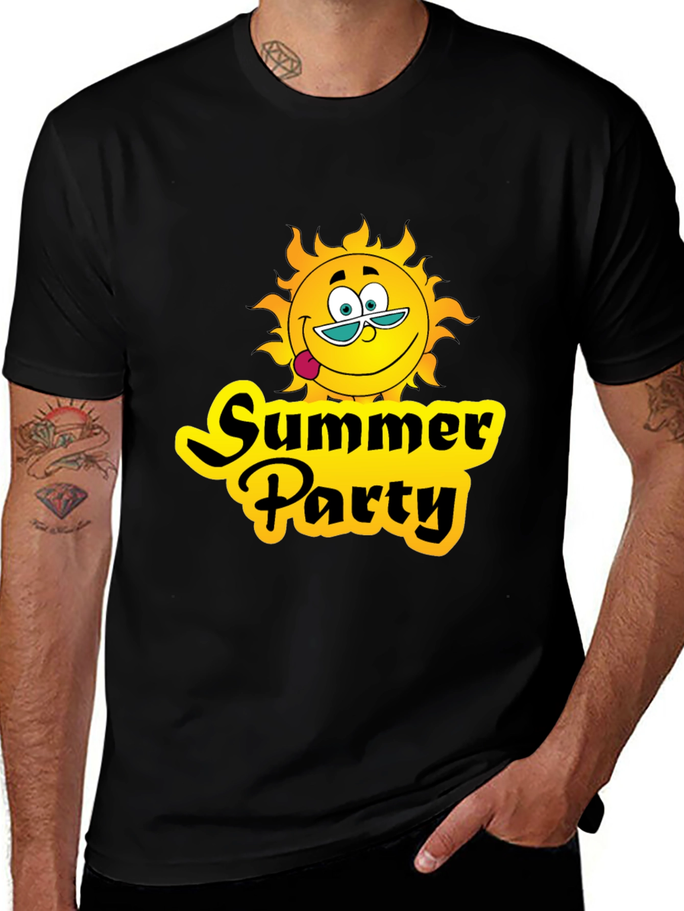 Summer Party T-Shirt - Black Graphic Tee
