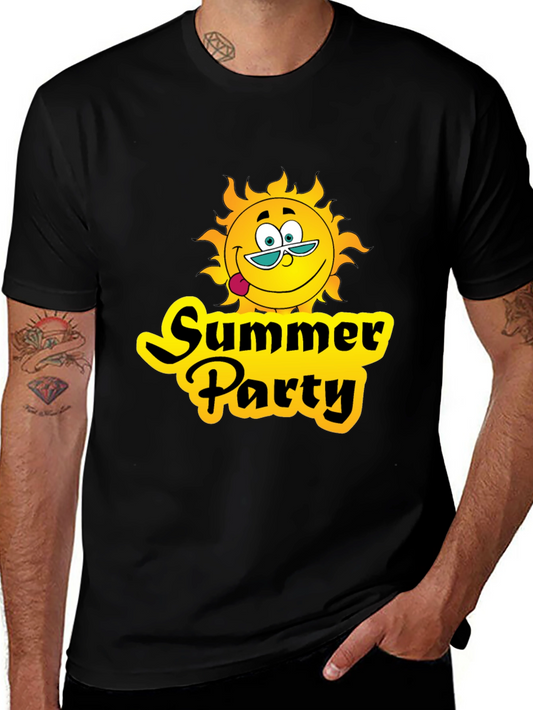 Summer Party T-Shirt - Black Graphic Tee