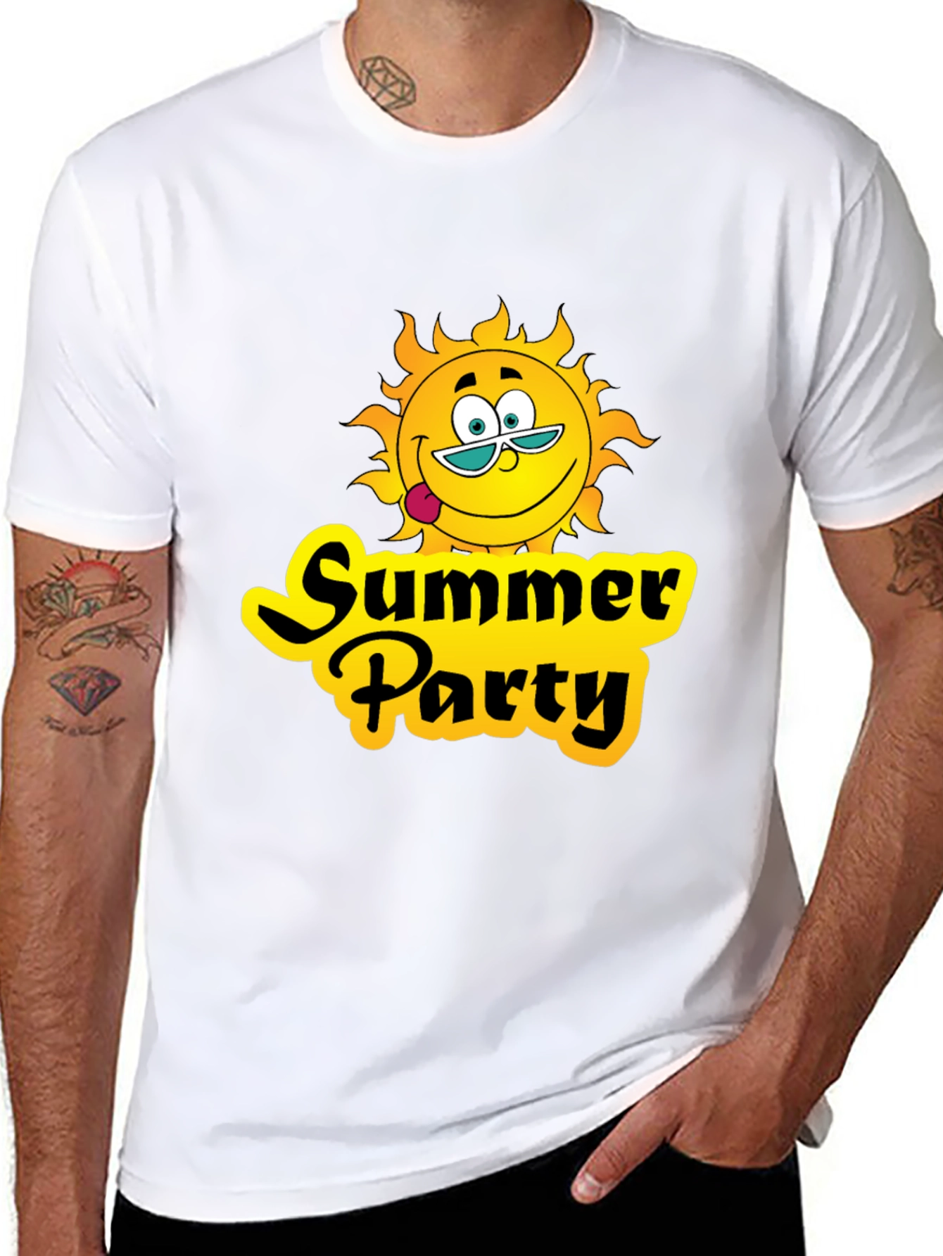 Summer Party T-Shirt - Black Graphic Tee