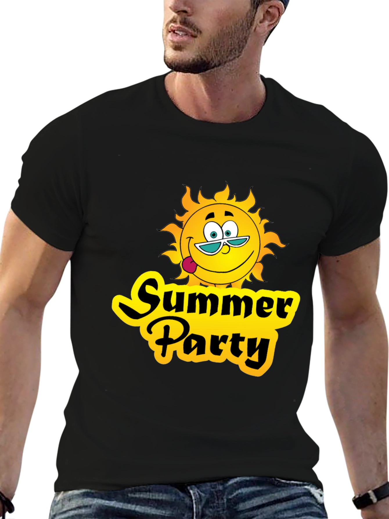 Summer Party T-Shirt - Black Graphic Tee