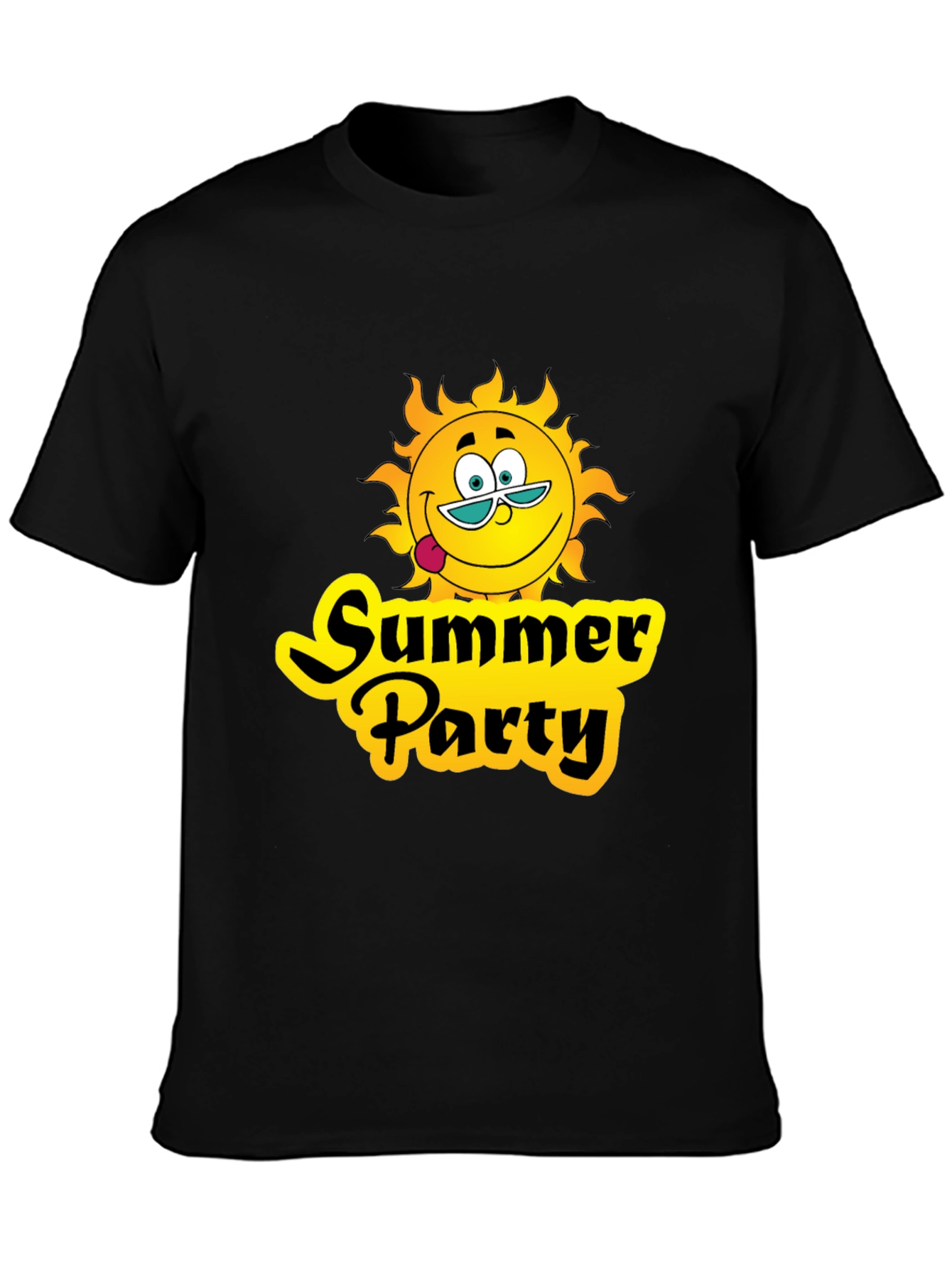 Summer Party T-Shirt - Black Graphic Tee