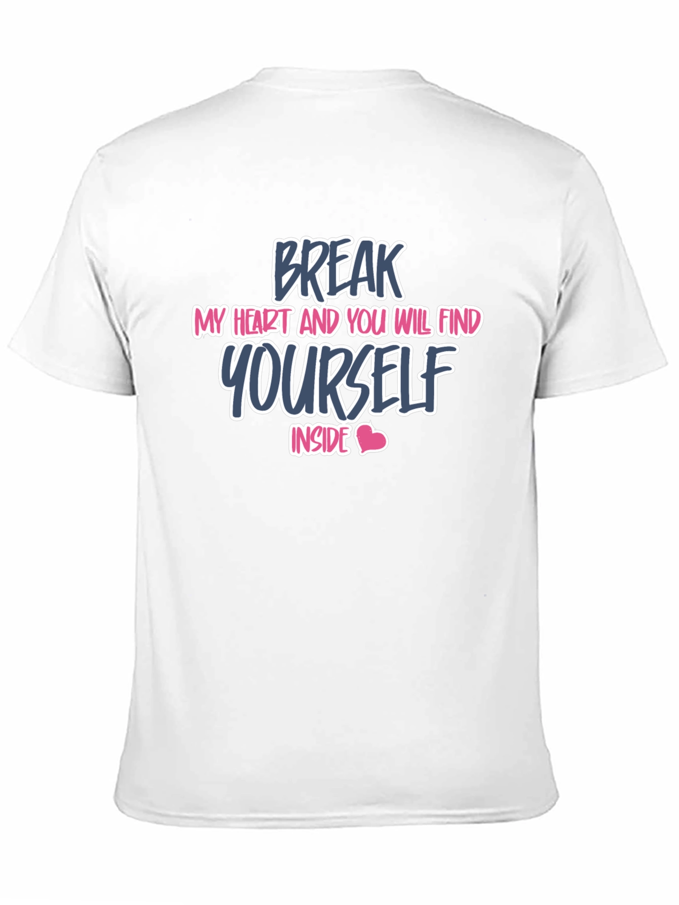 Break My Heart Mens Black Graphic Tee
