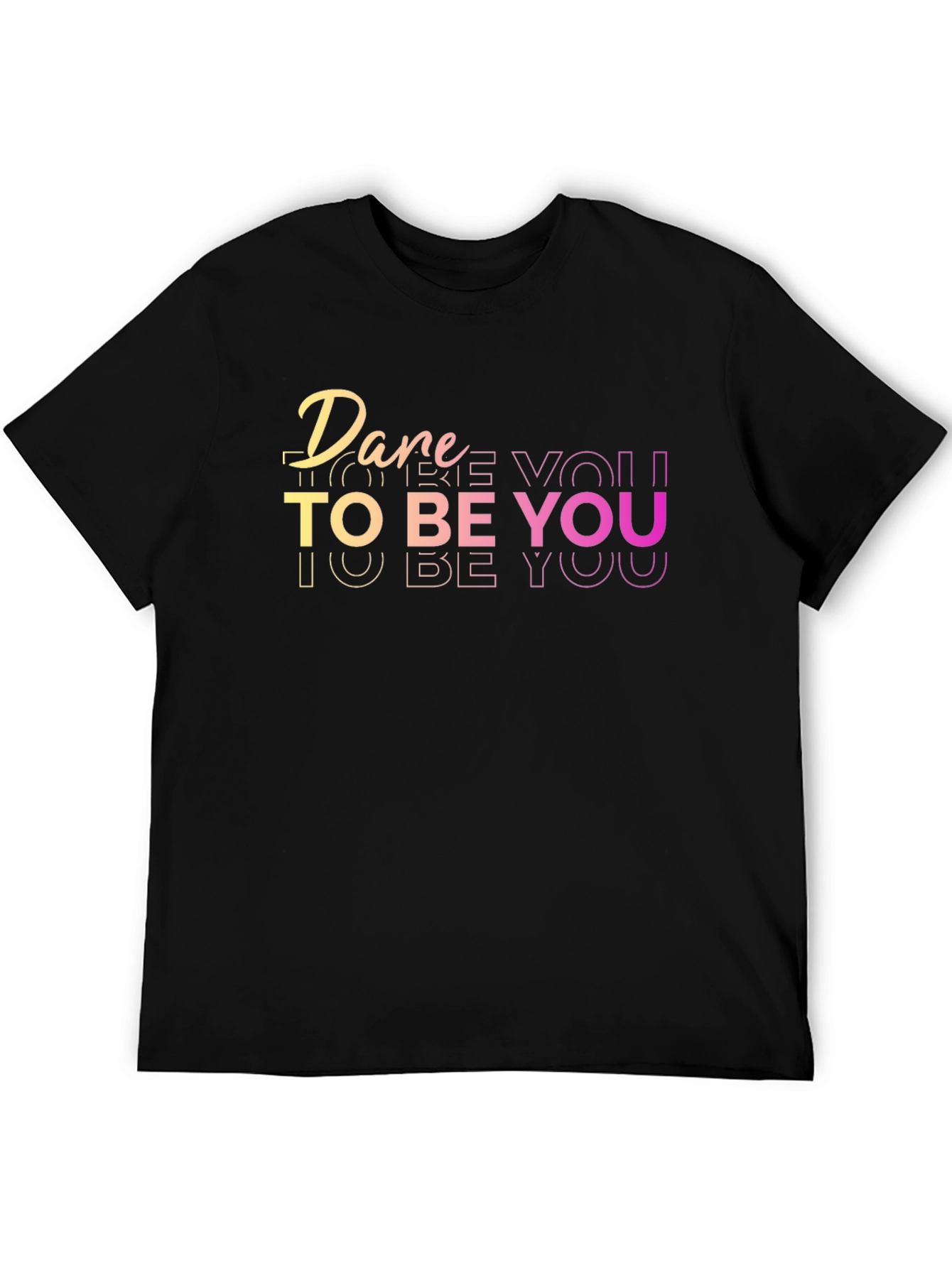 Dare To Be You Black Graphic Tee