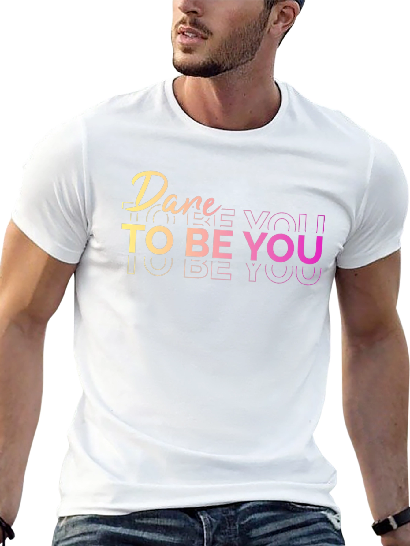 Dare To Be You Black Graphic Tee