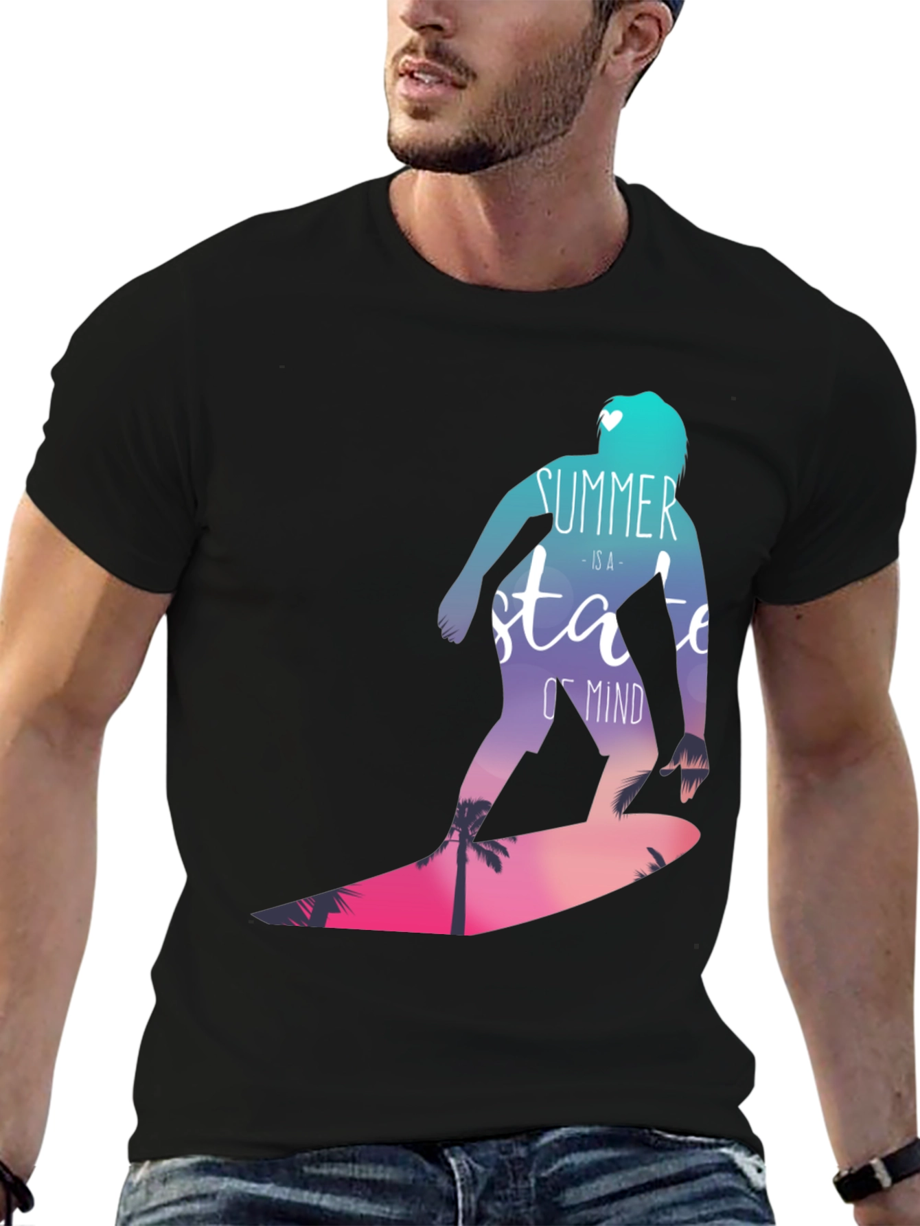 Summer State of Mind Graphic Tee - Black