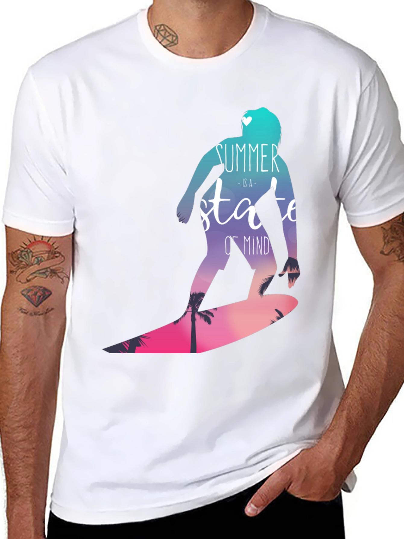 Summer State of Mind Graphic Tee - Black
