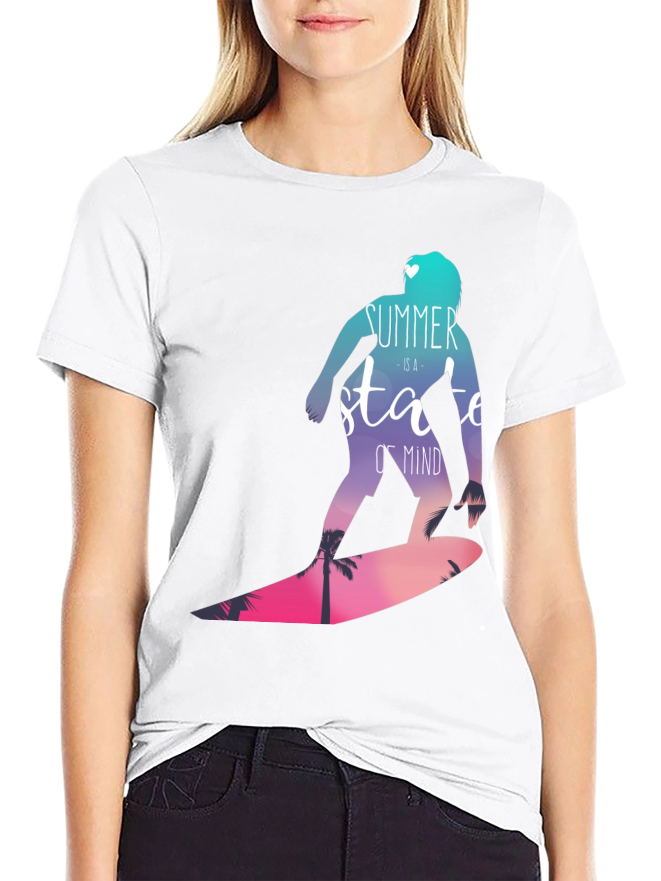Summer State of Mind Graphic Tee - Black