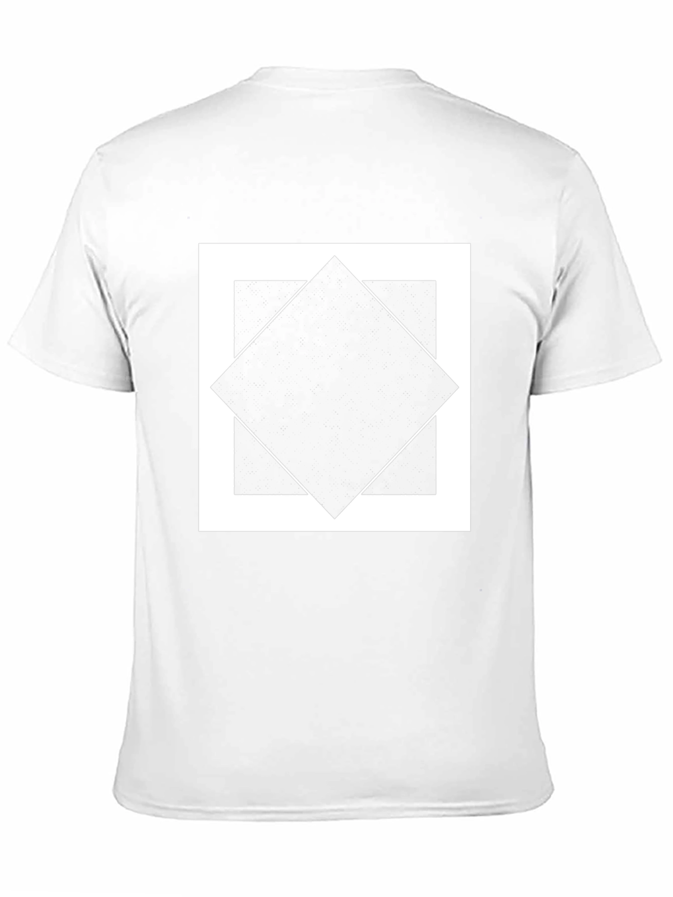 Geometric Square Diamond Graphic Tee - Black
