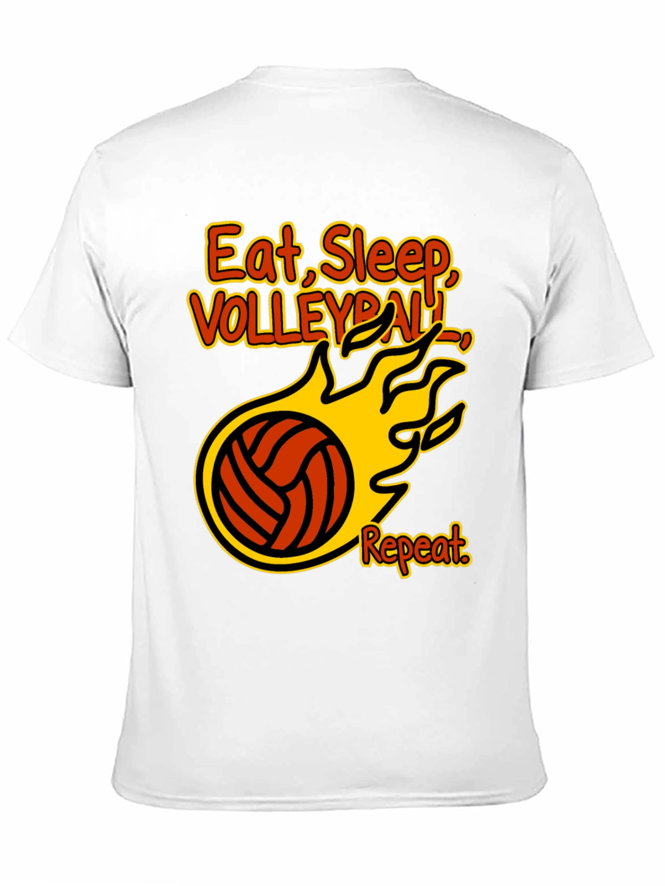 Eat Sleep Volleyball Repeat Graphic Tee