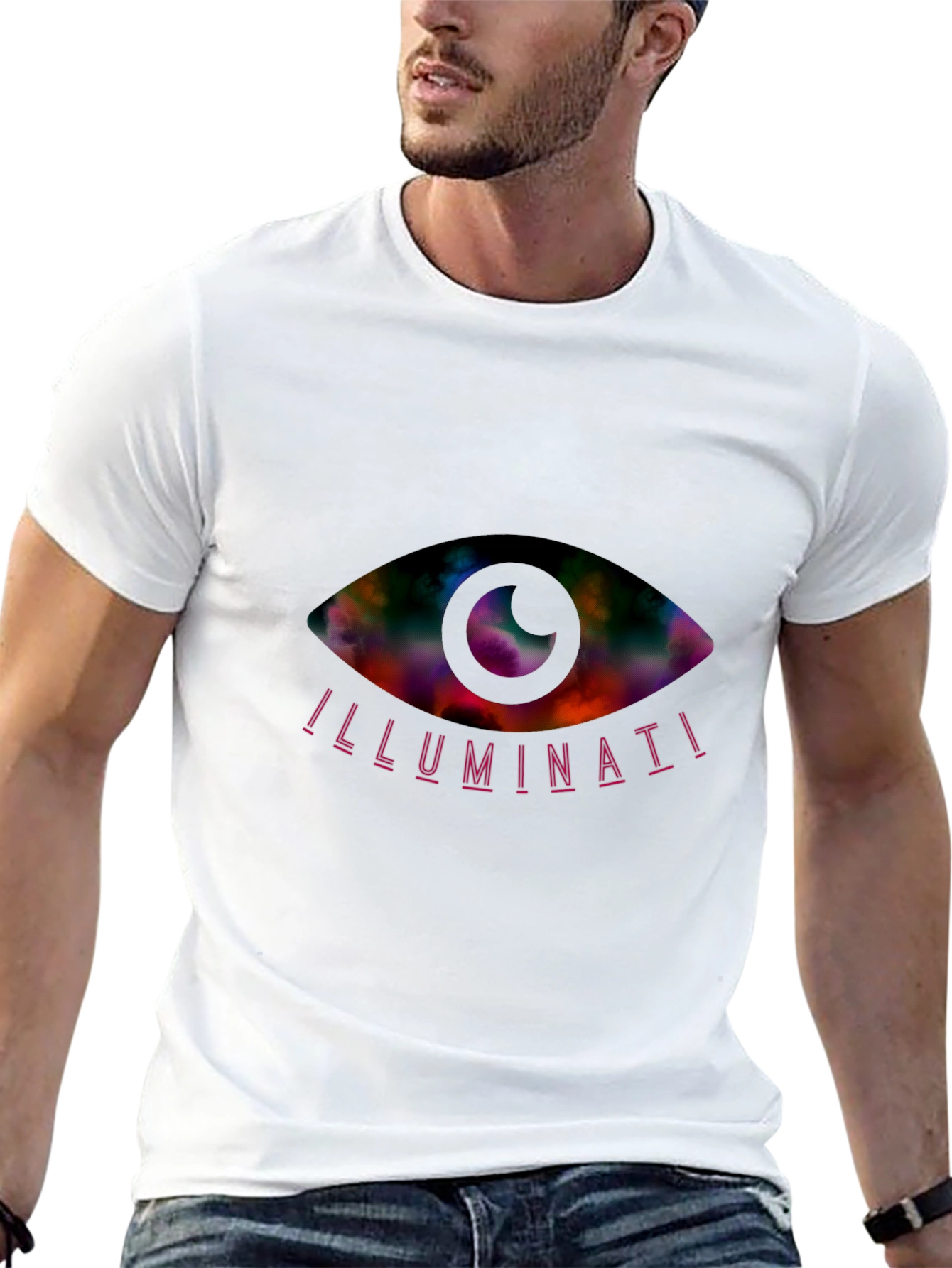 Illuminati Eye Graphic Tee - Mens Black T-Shirt
