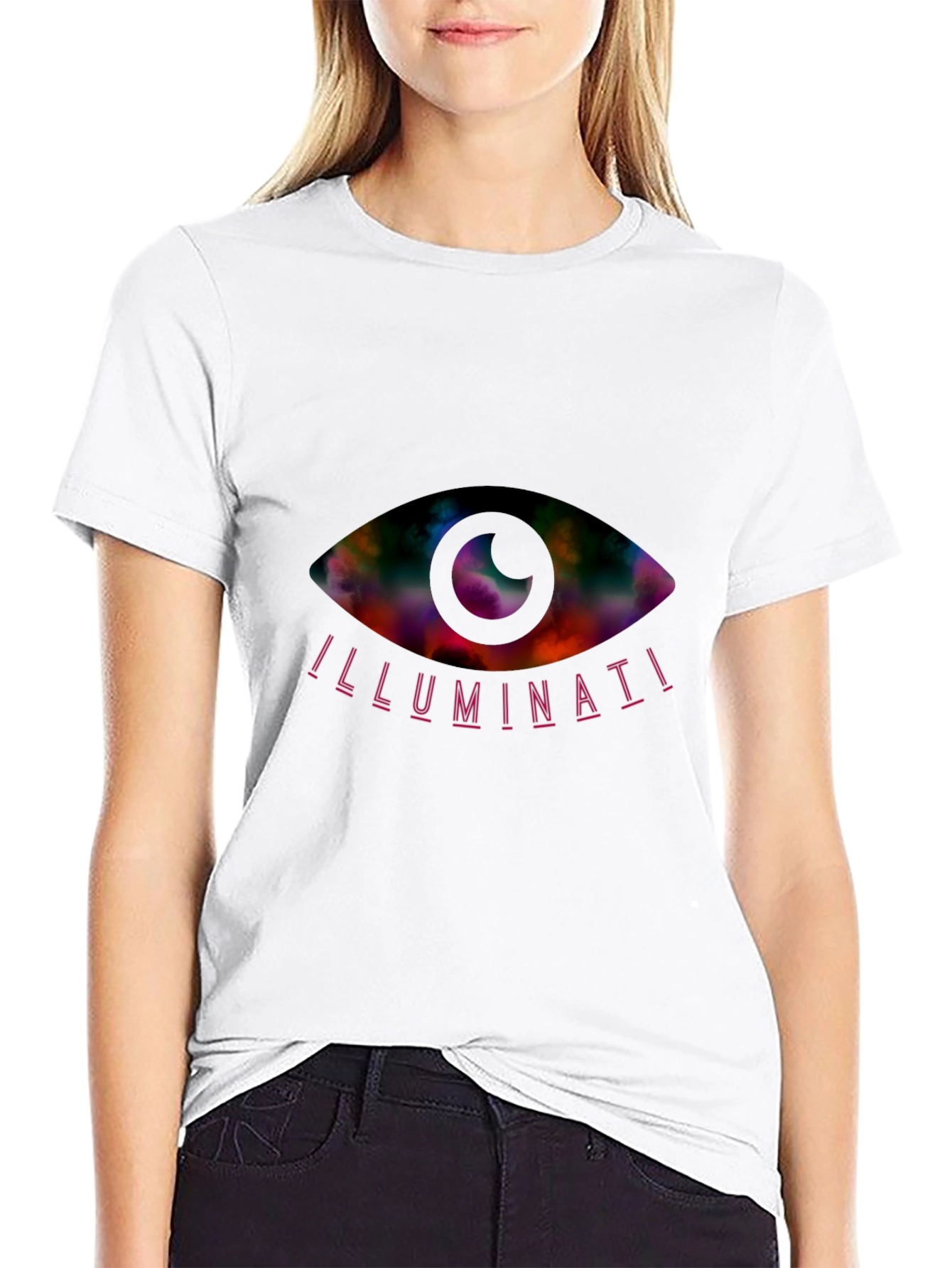 Illuminati Eye Graphic Tee - Mens Black T-Shirt
