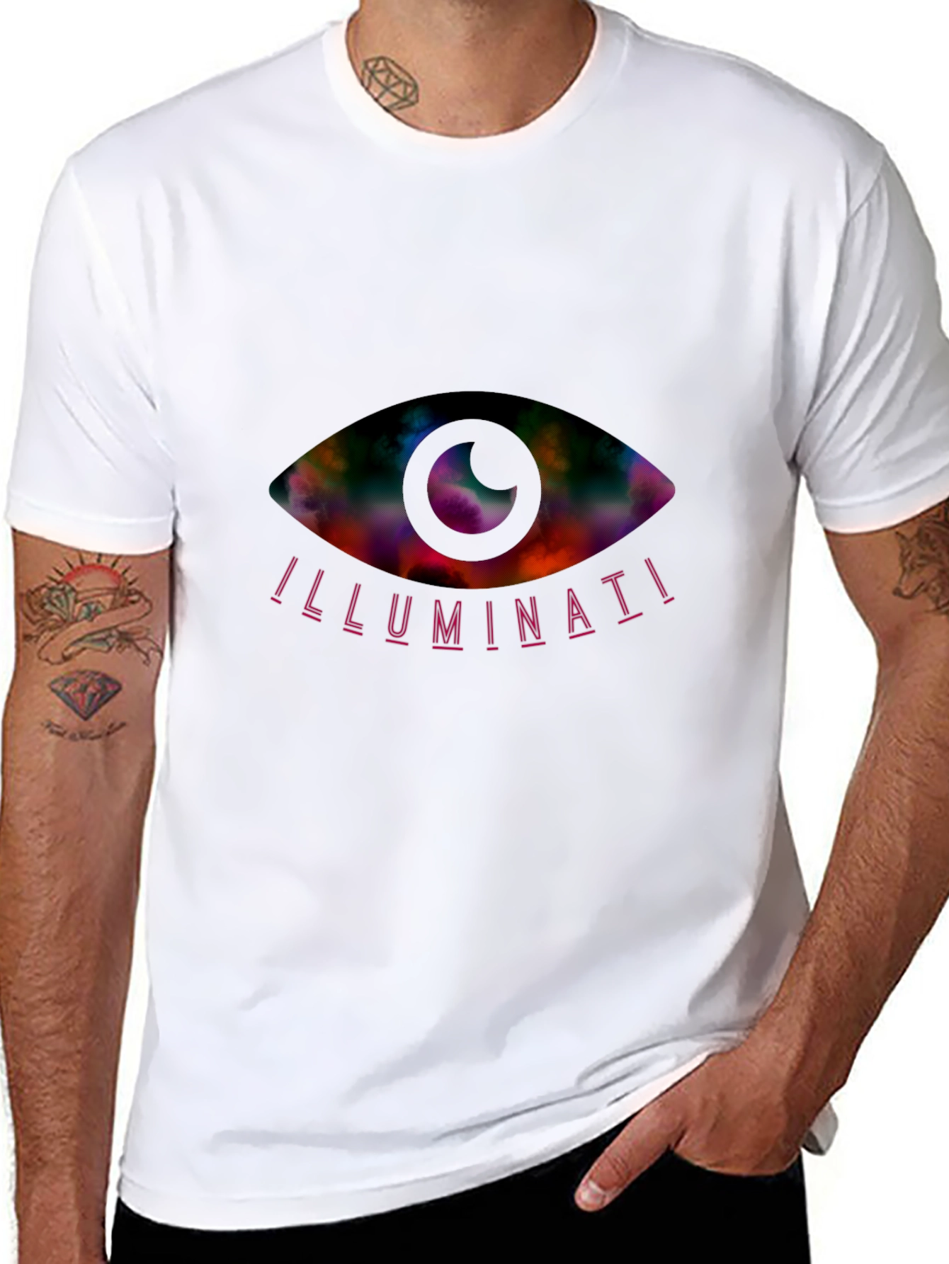 Illuminati Eye Graphic Tee - Mens Black T-Shirt