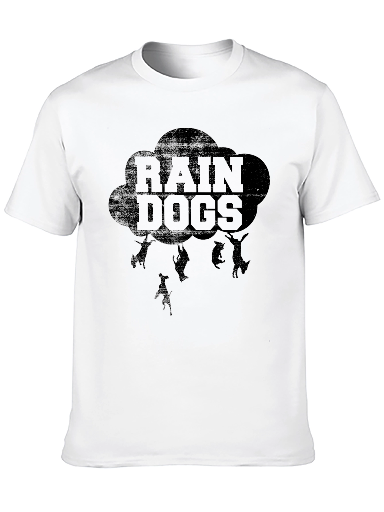 Rain Dogs Graphic Tee - Black Cotton T-Shirt