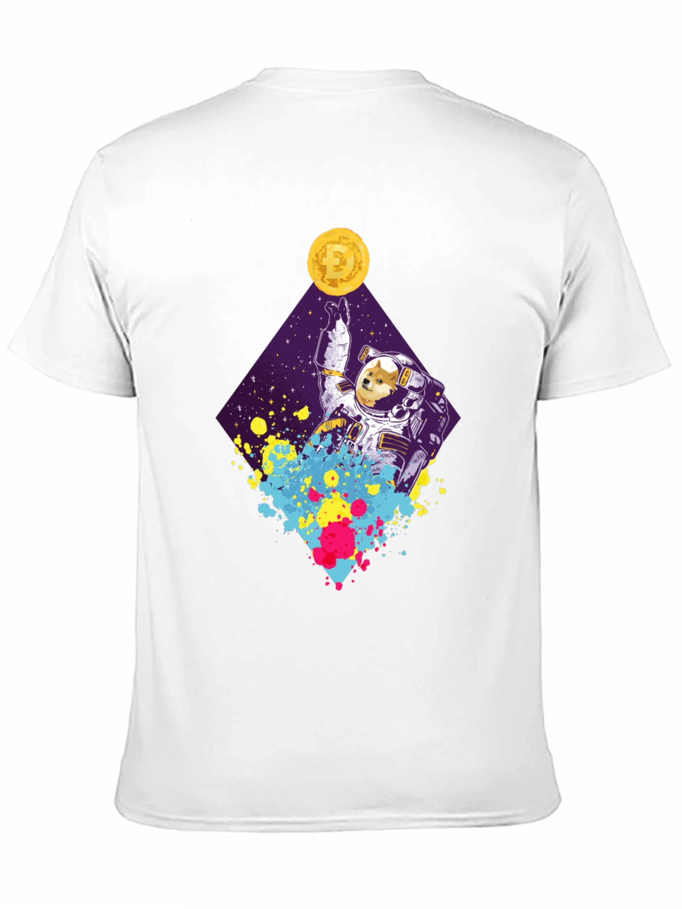 Dogecoin Astronaut Black T-Shirt