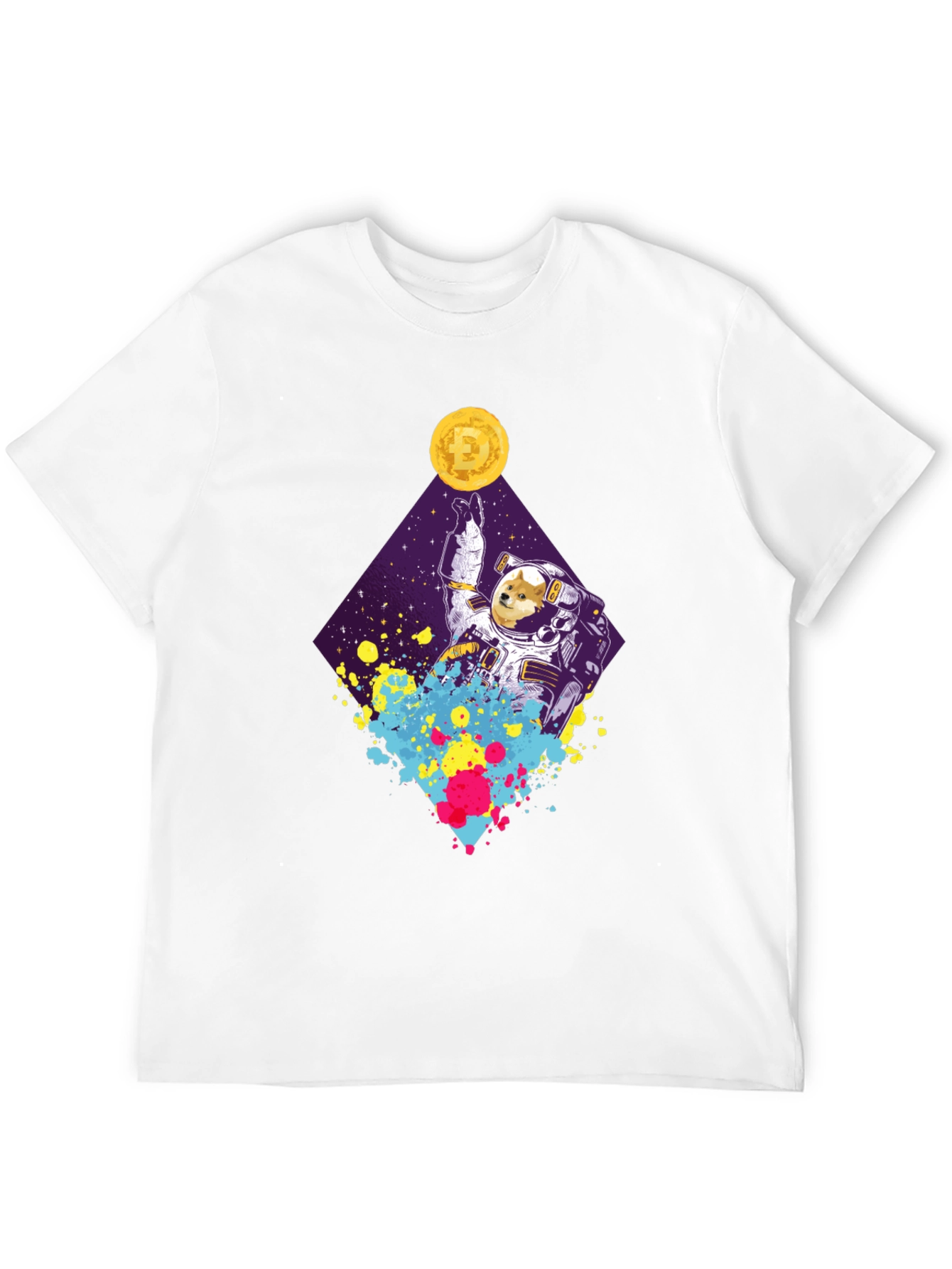 Dogecoin Astronaut Black T-Shirt