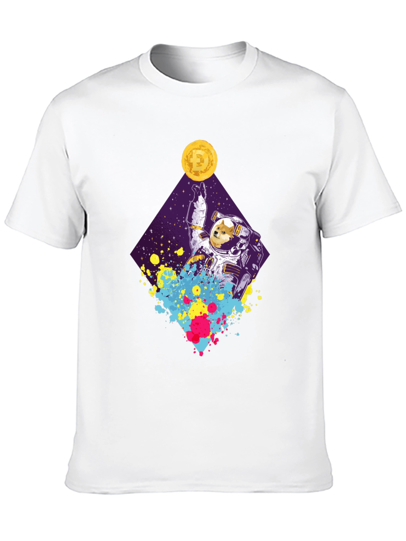 Dogecoin Astronaut Black T-Shirt