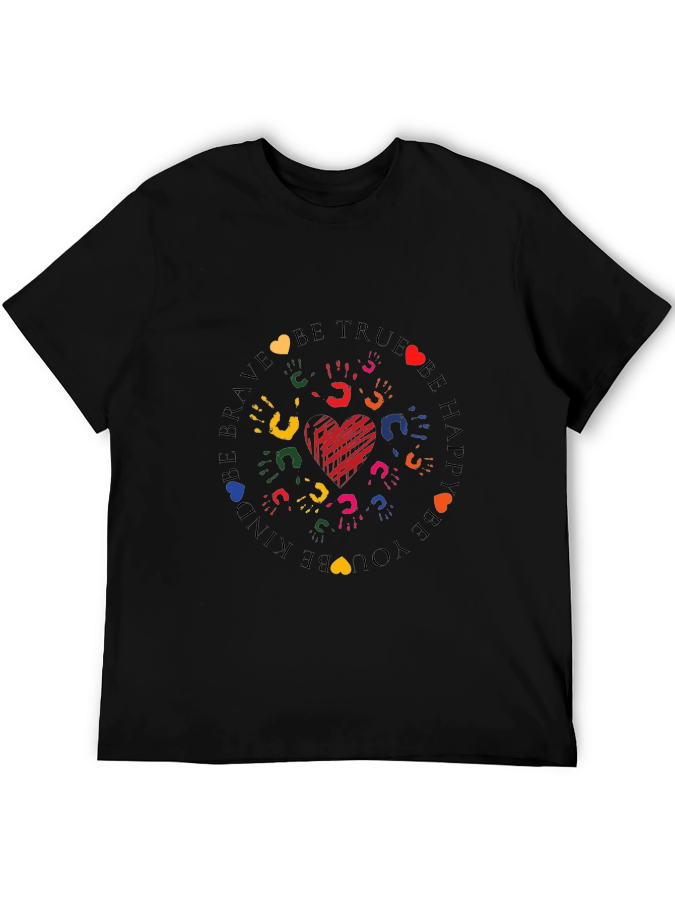 Heart Hands Graphic Crew Neck Tee