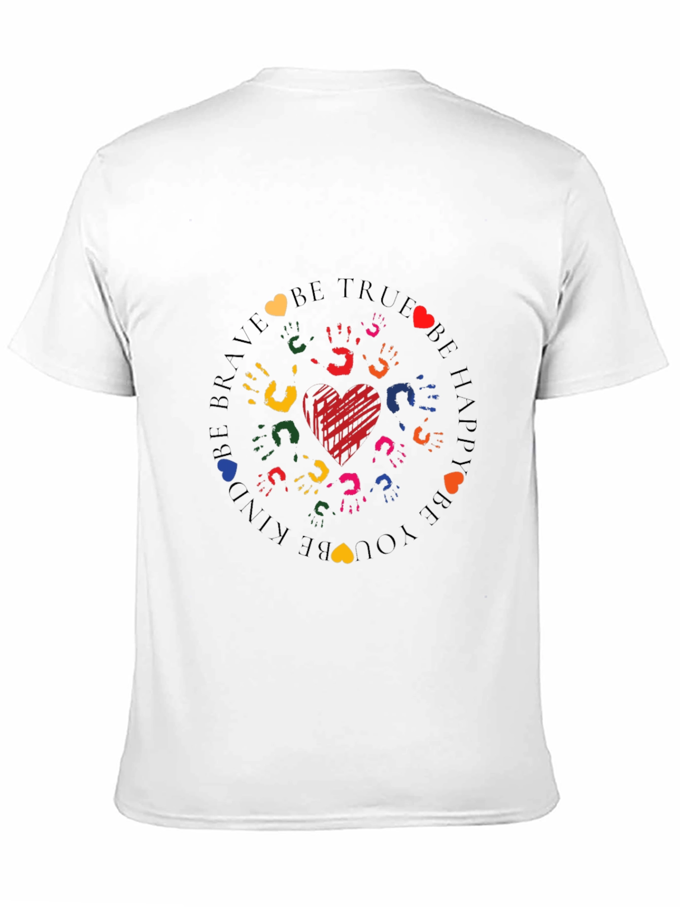 Heart Hands Graphic Crew Neck Tee