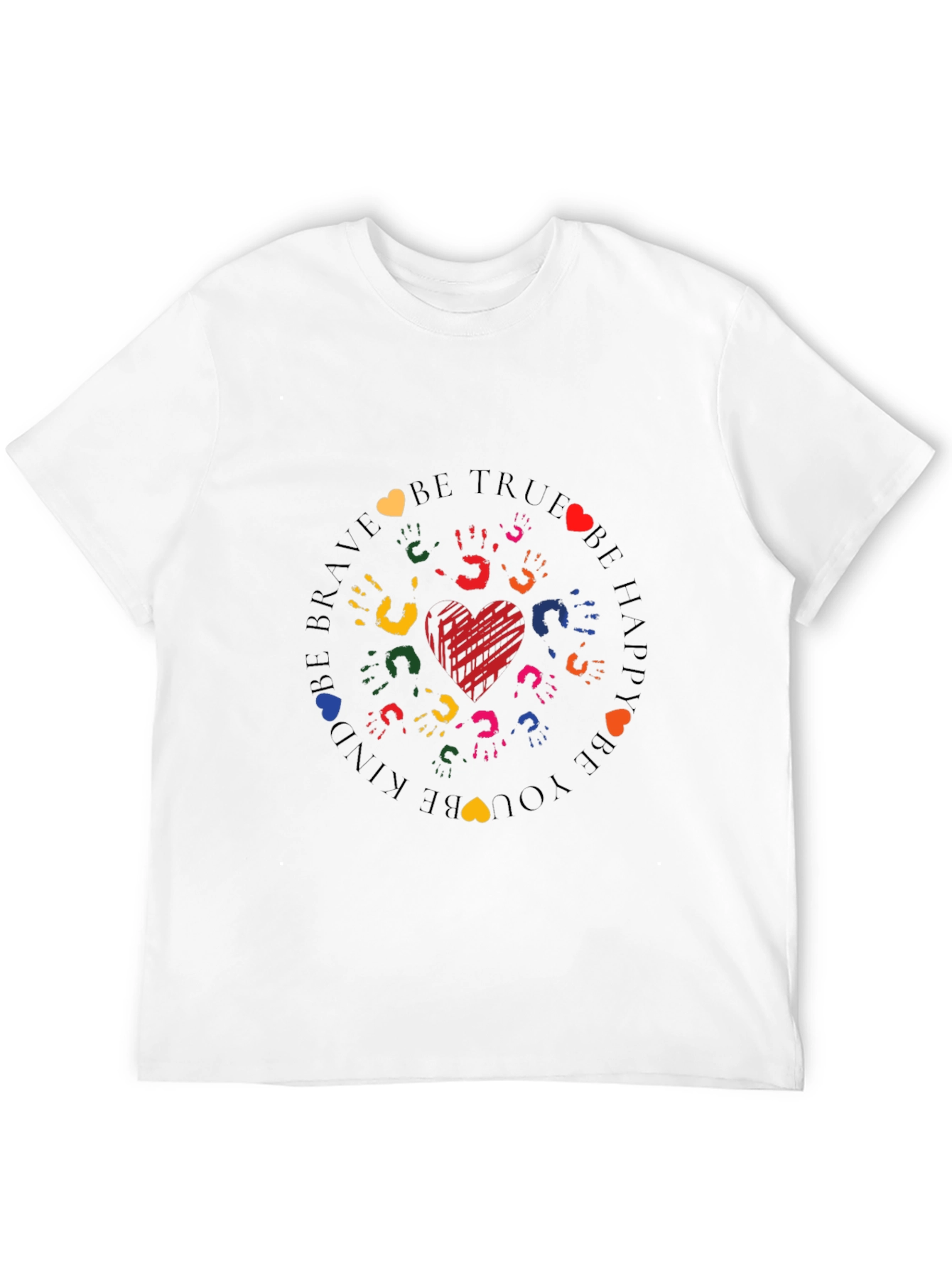 Heart Hands Graphic Crew Neck Tee