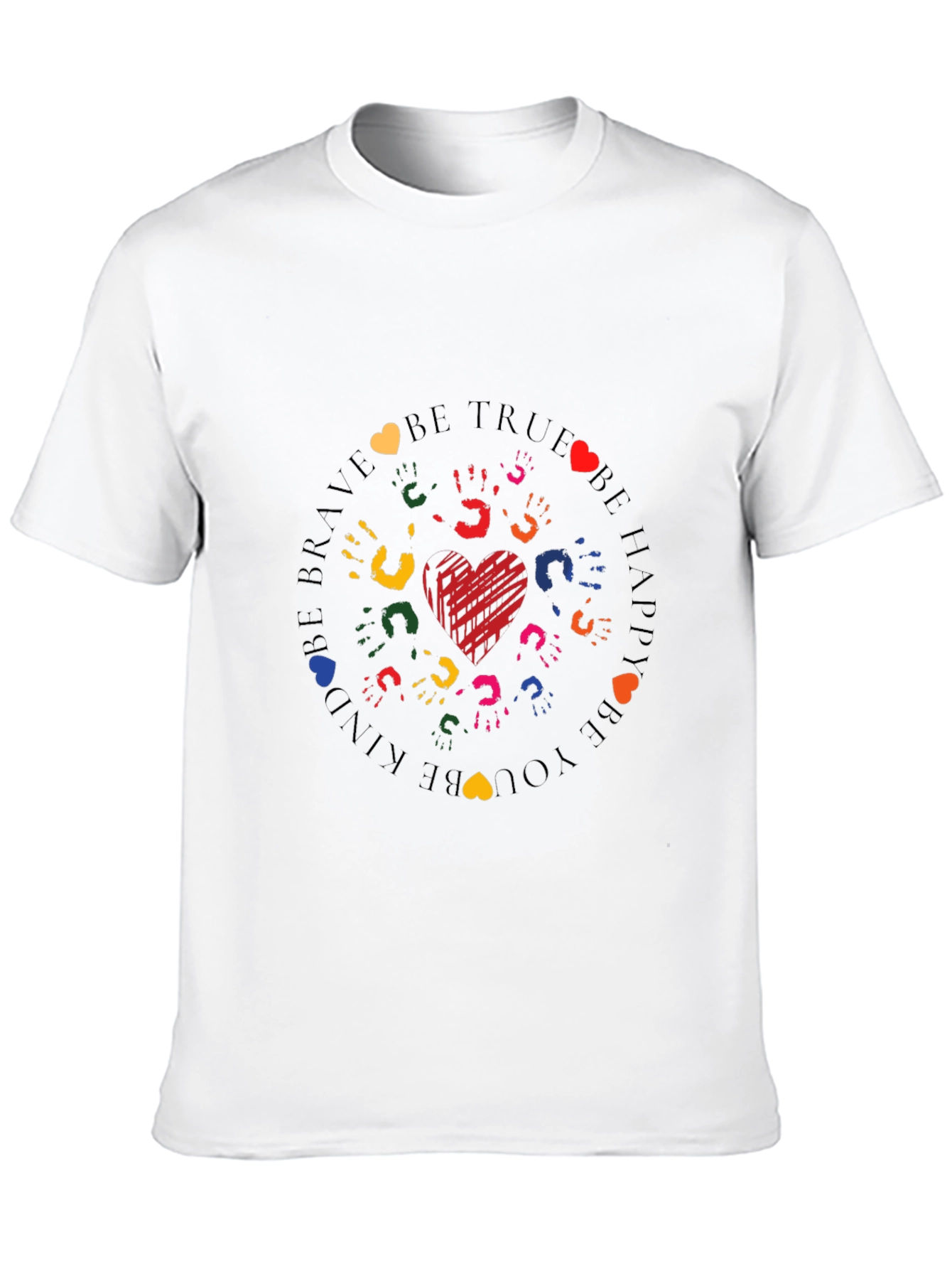 Heart Hands Graphic Crew Neck Tee