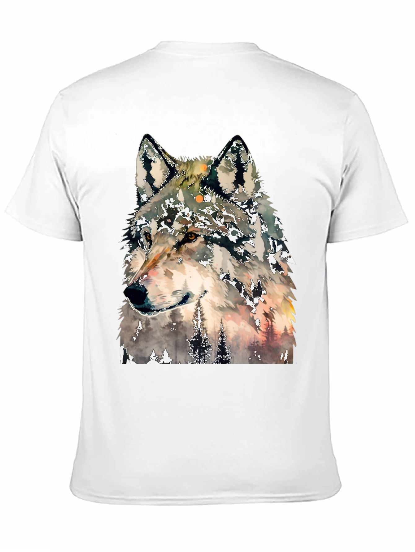 Wolf Graphic Print T-Shirt - Nature Inspired