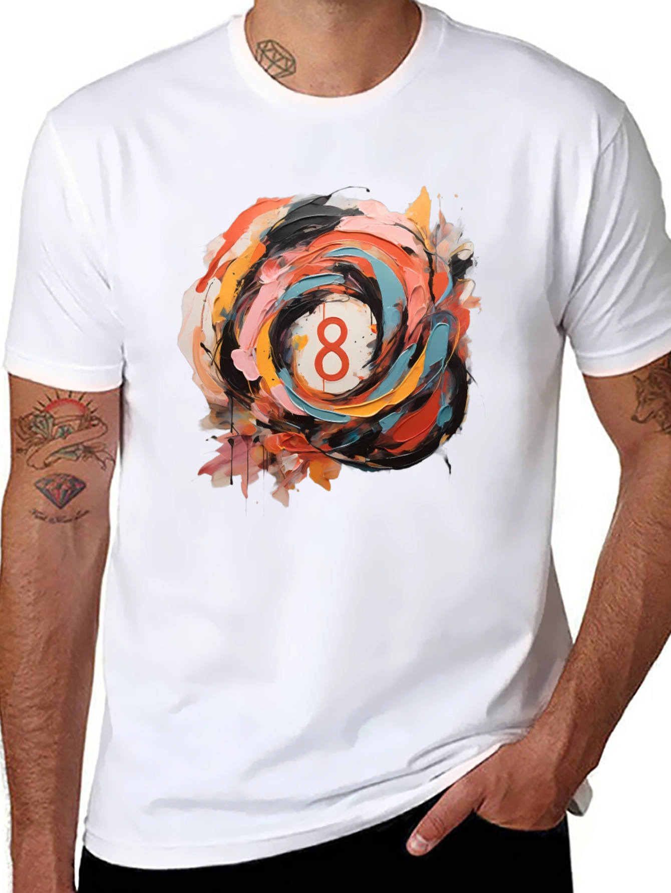 Abstract Number 8 Graphic Tee