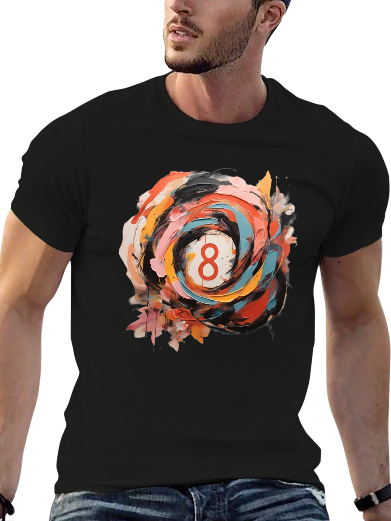 Abstract Number 8 Graphic Tee