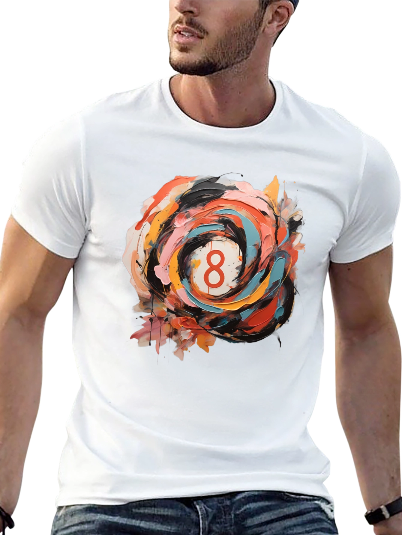 Abstract Number 8 Graphic Tee