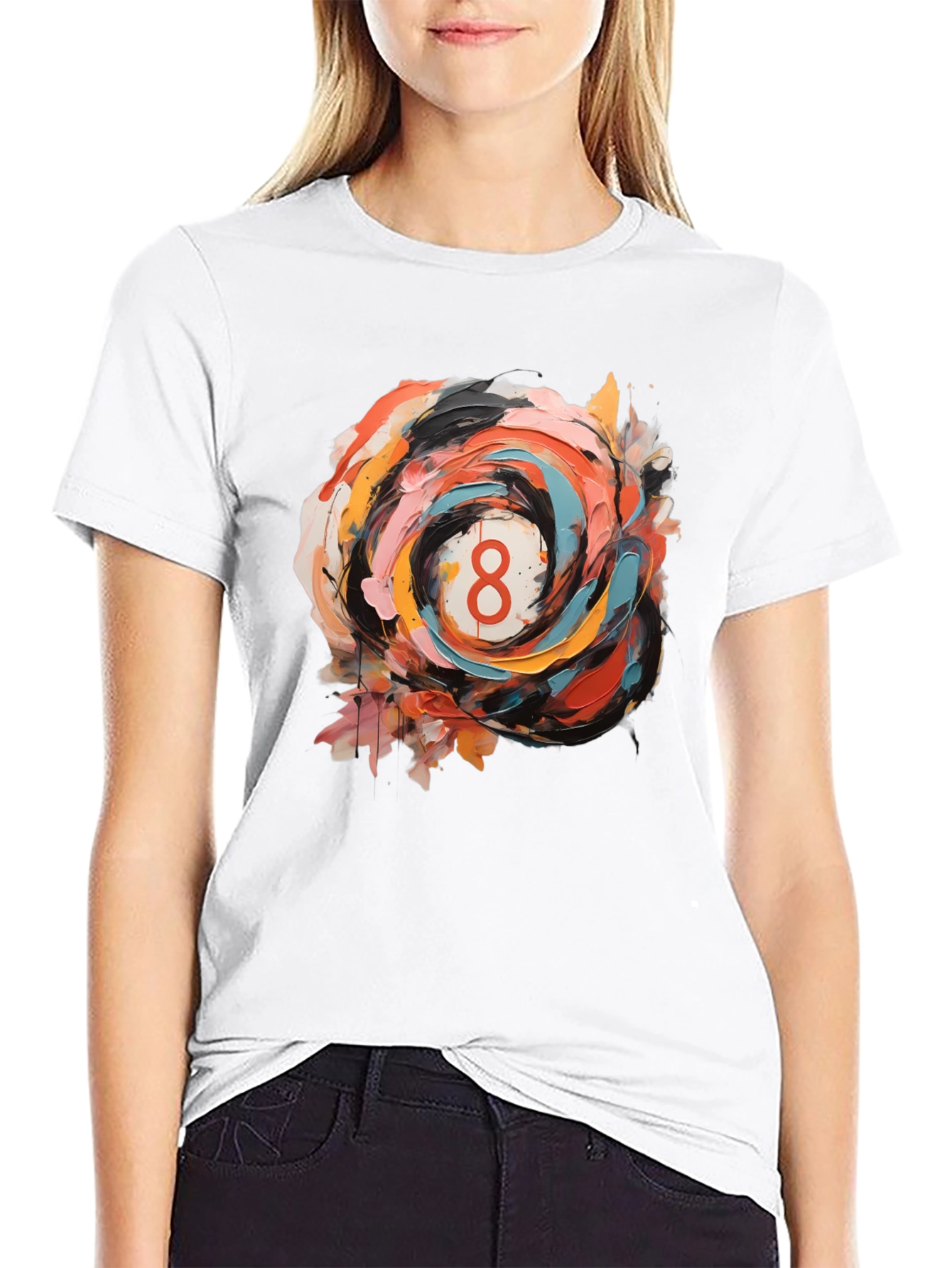 Abstract Number 8 Graphic Tee