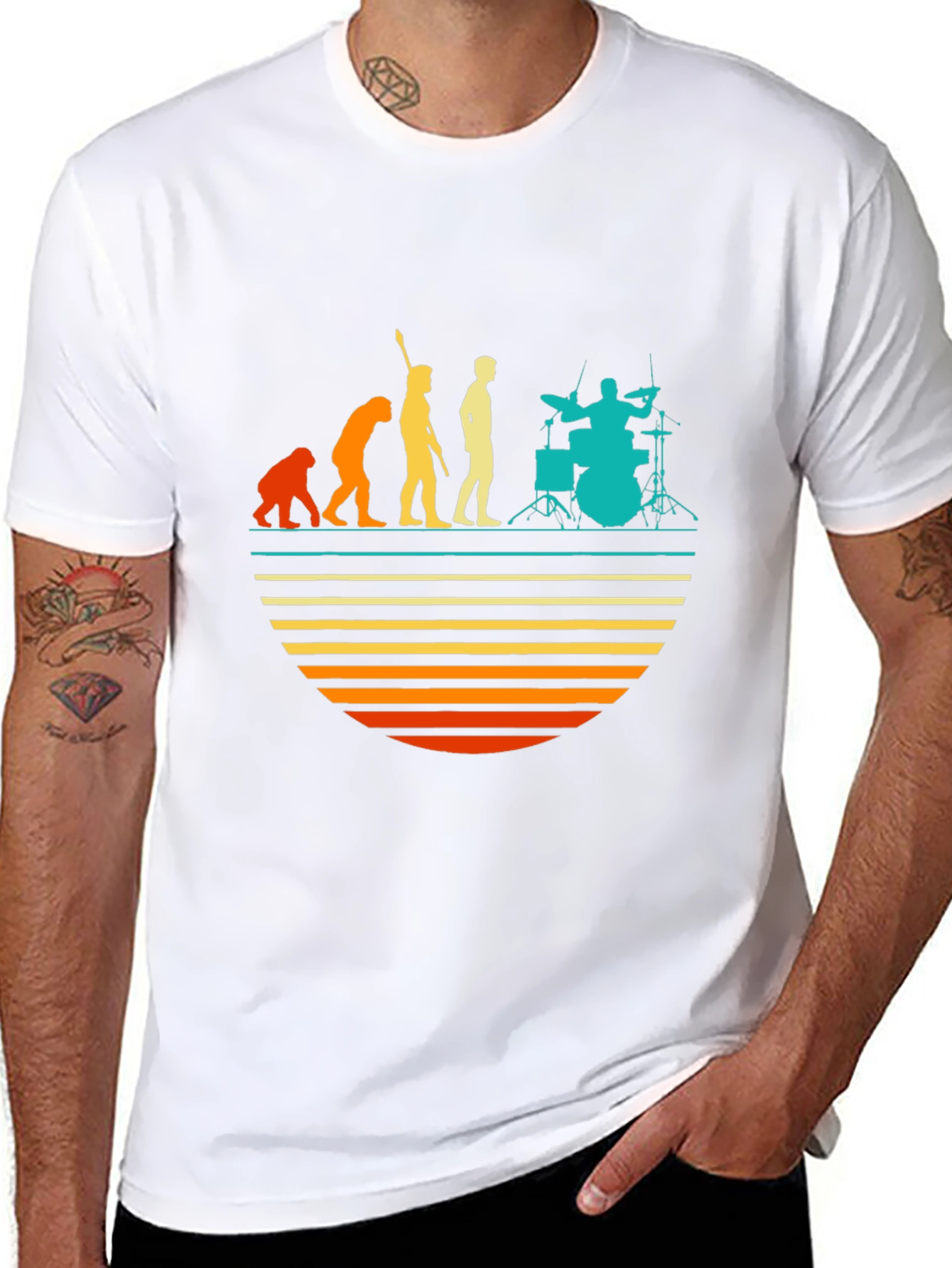 Evolution of Drummer Graphic T-Shirt
