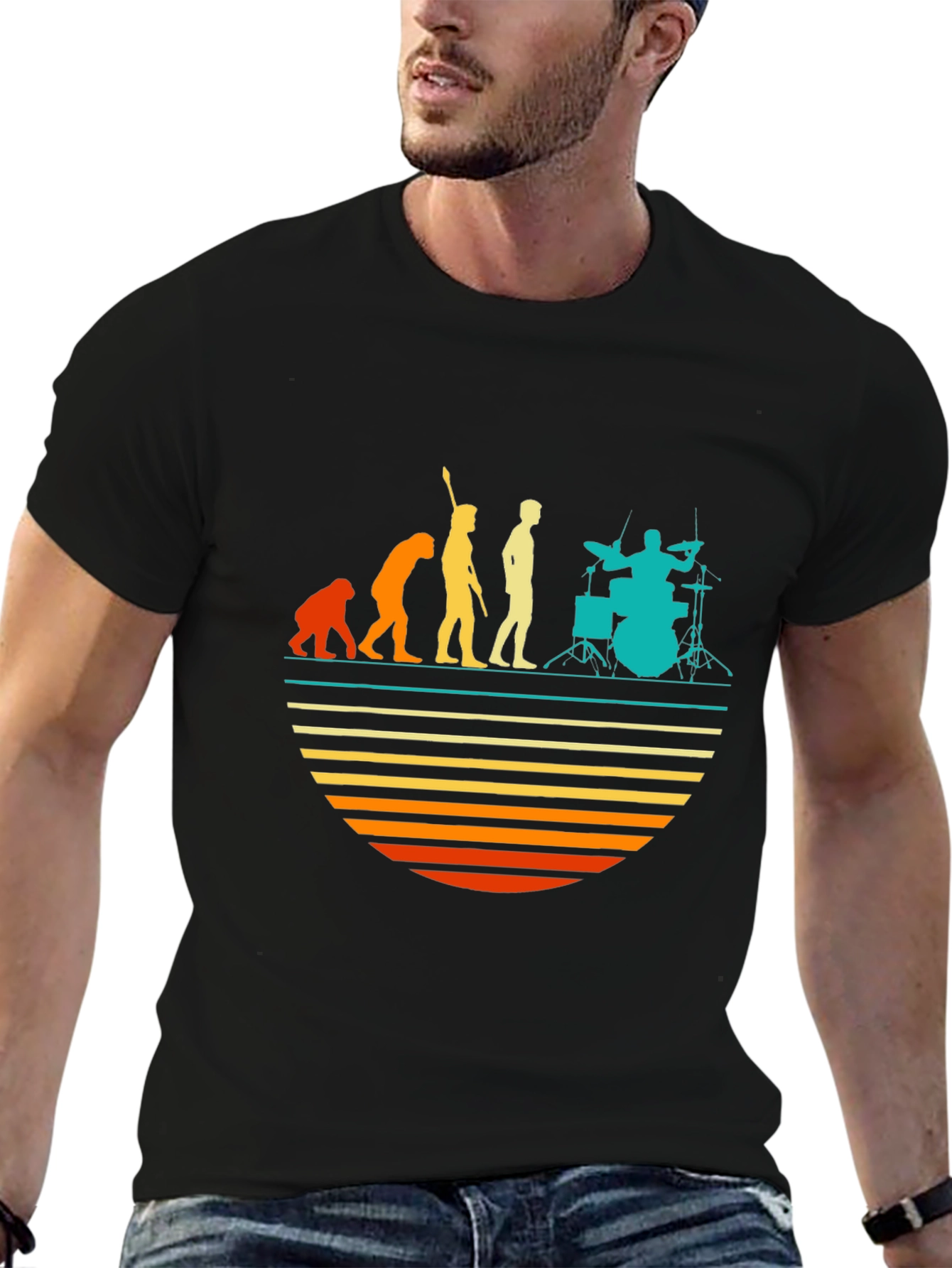 Evolution of Drummer Graphic T-Shirt