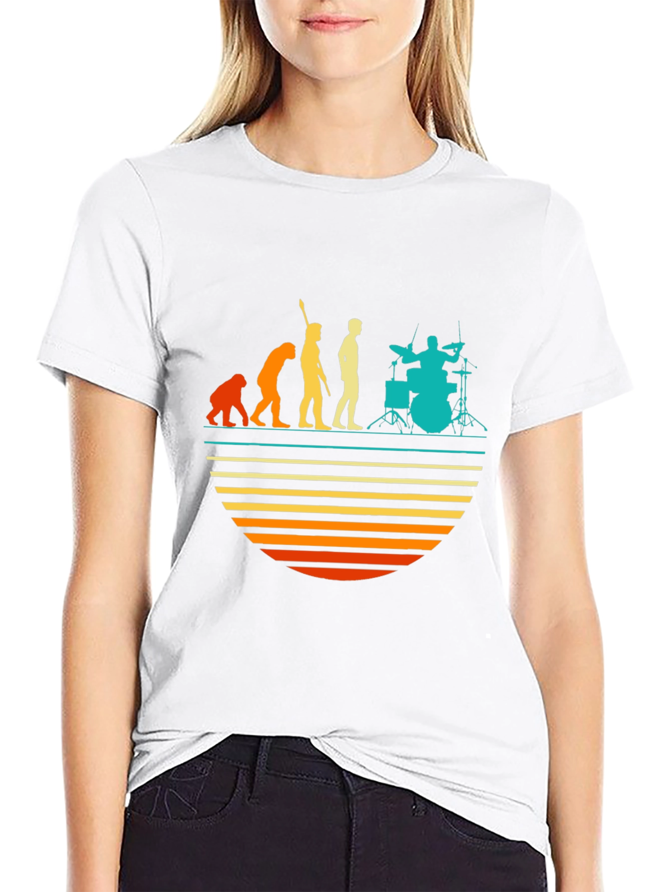 Evolution of Drummer Graphic T-Shirt